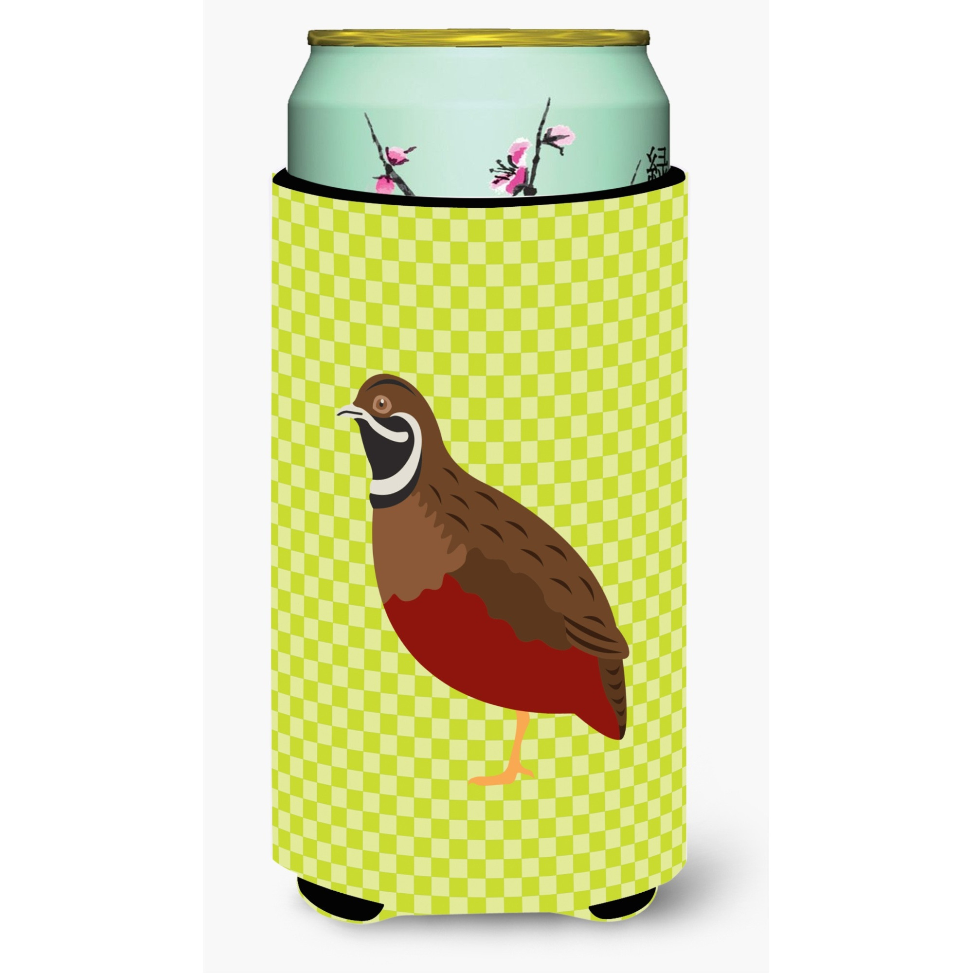 &quotCaroline's Treasures Chinese Painted or King Quail Green Decorative Can Hugger, Tall Boy, Multicolor"