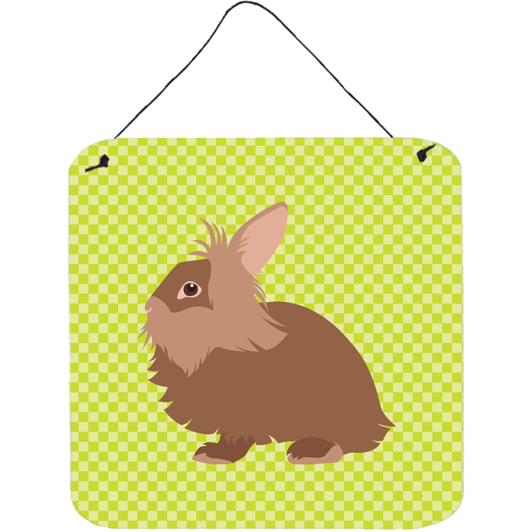 &quotCaroline's Treasures Green Lionhead Rabbit Metal Print, 6hx6w"
