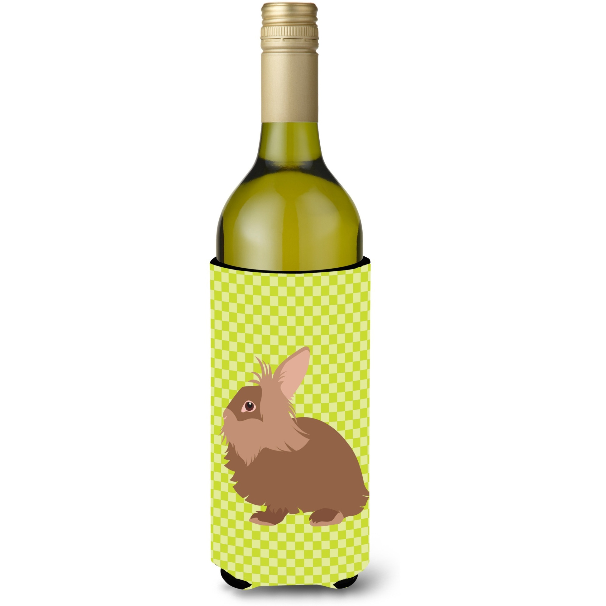 &quotCaroline's Treasures Lionhead Rabbit Green Decorative Bottle Hugger, 750 ml, Multicolor"