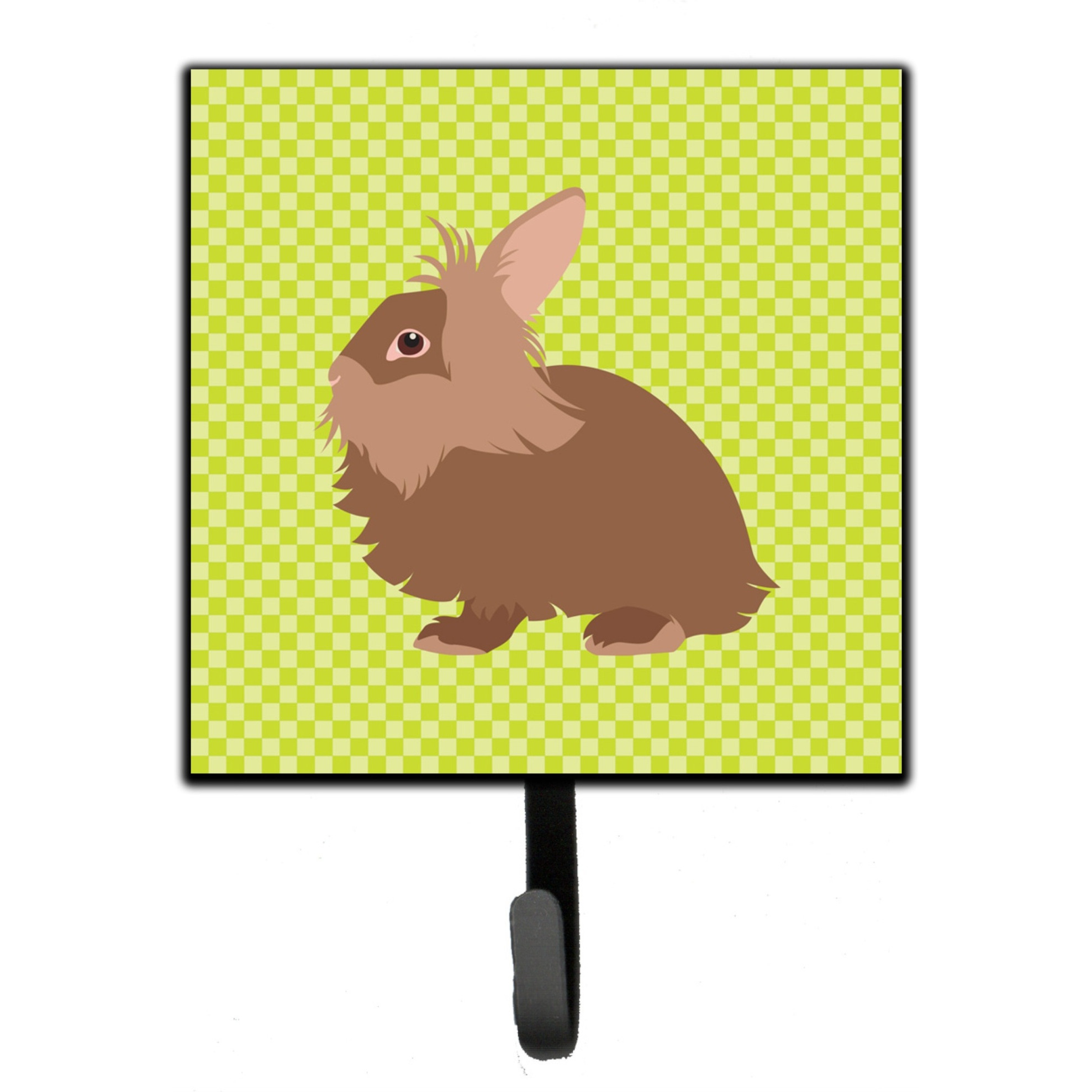 &quotCaroline's Treasures Lionhead Rabbit Green Wall Hook, Small, Multicolor"