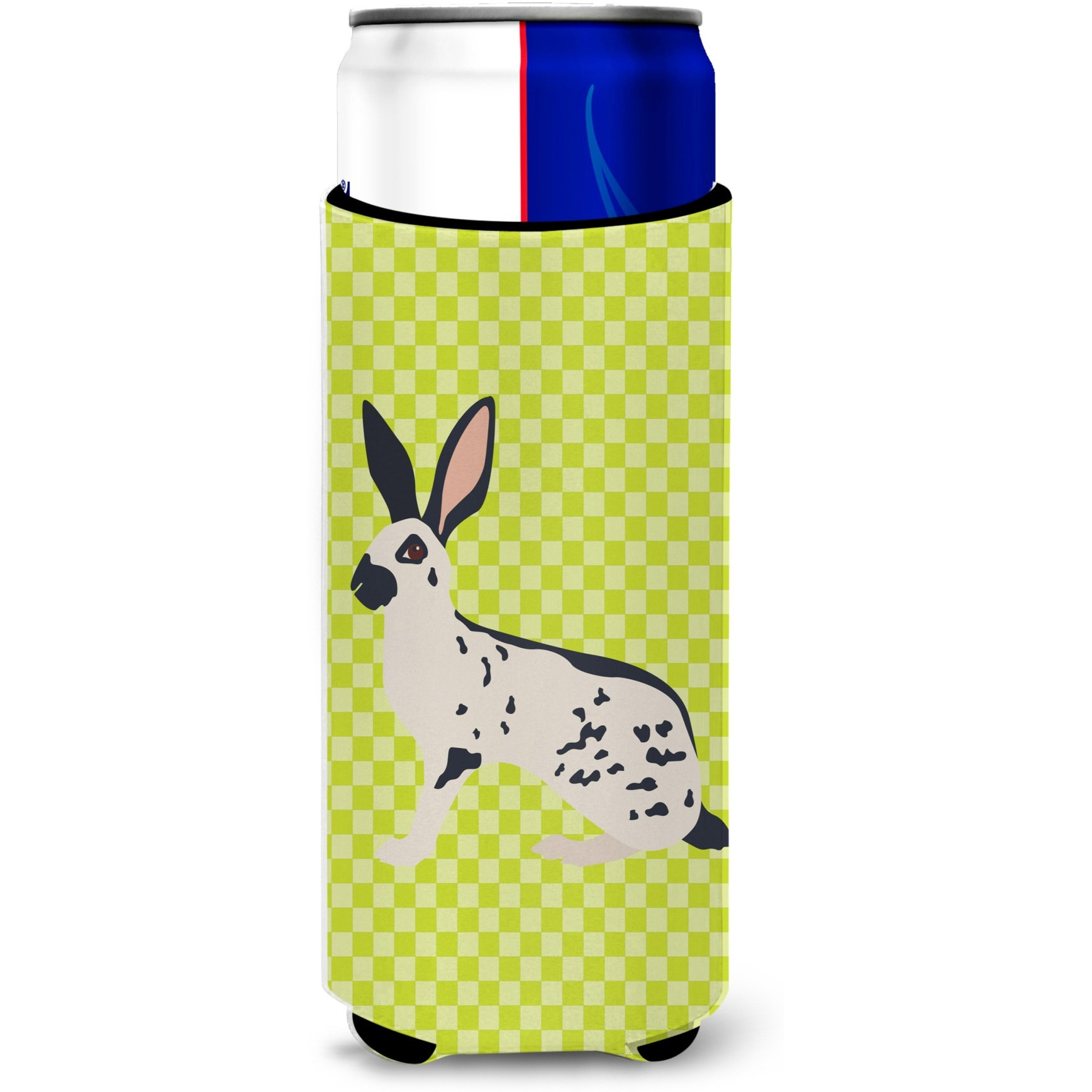 &quotCaroline's Treasures English Spot Rabbit Green Decorative Can Hugger, Slim, Multicolor"