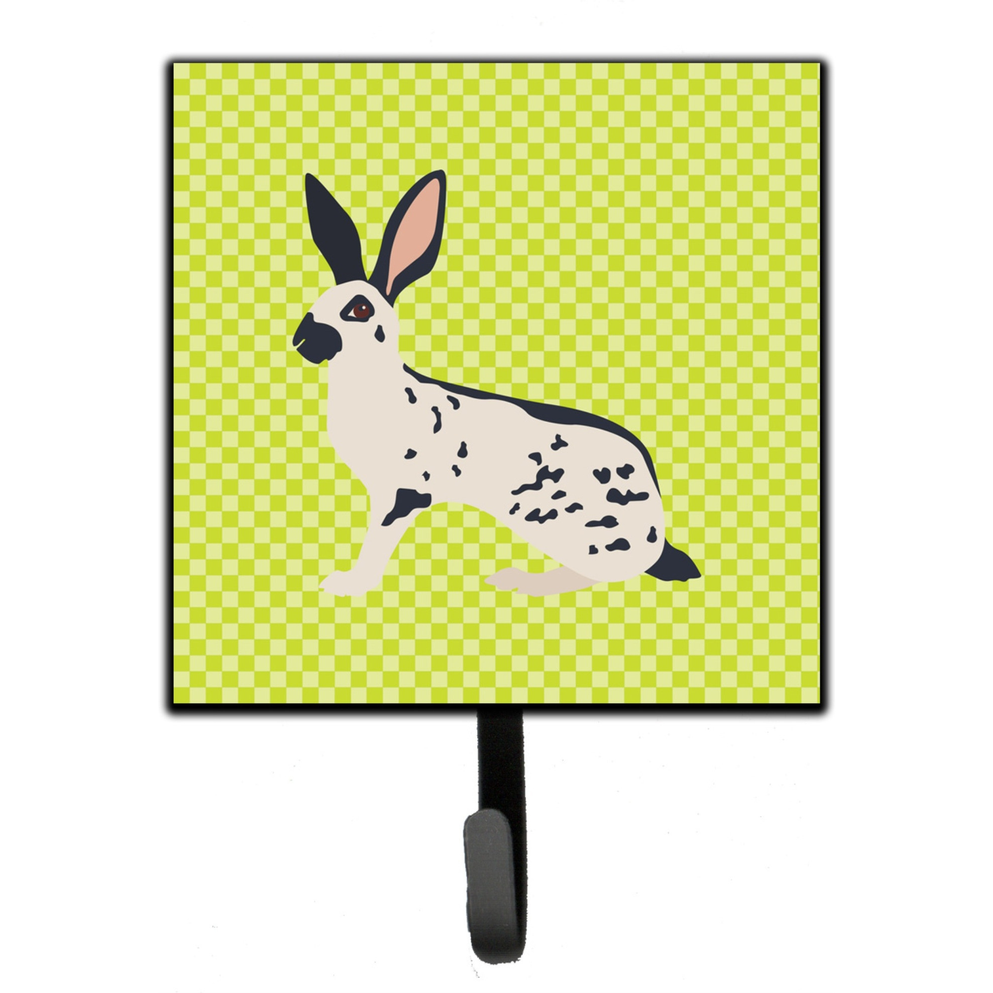 &quotCaroline's Treasures English Spot Rabbit Green Wall Hook, Small, Multicolor"