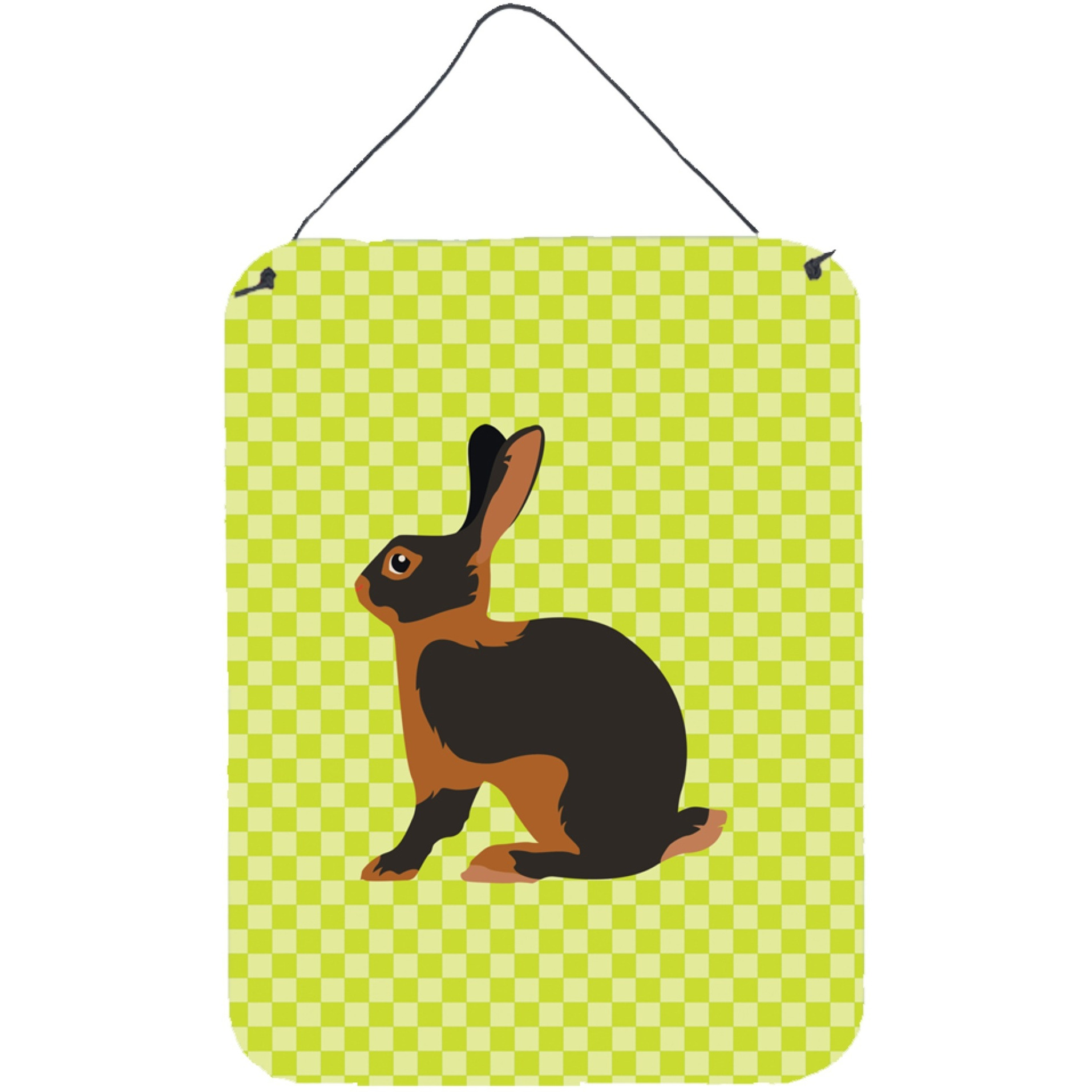&quotCaroline's Treasures Tan Rabbit Green Metal Print, 16hx12w, Multicolor"