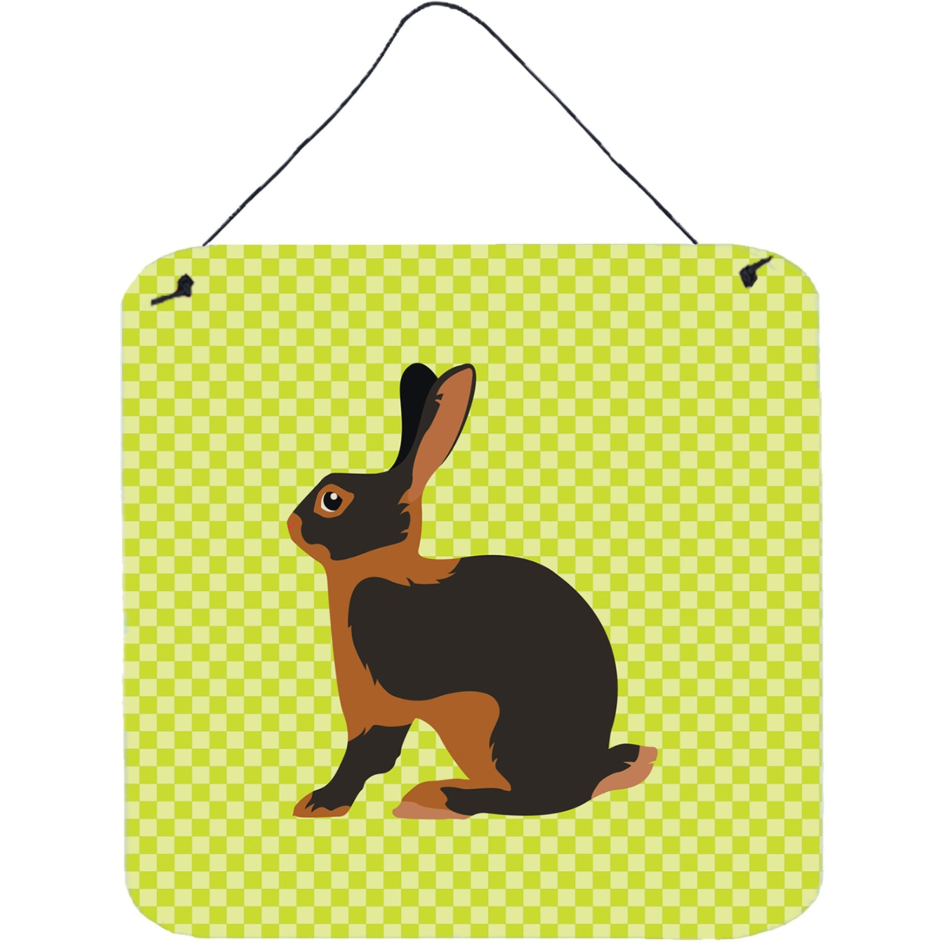 &quotCaroline's Treasures Green Tan Rabbit Metal Print, 6hx6w"