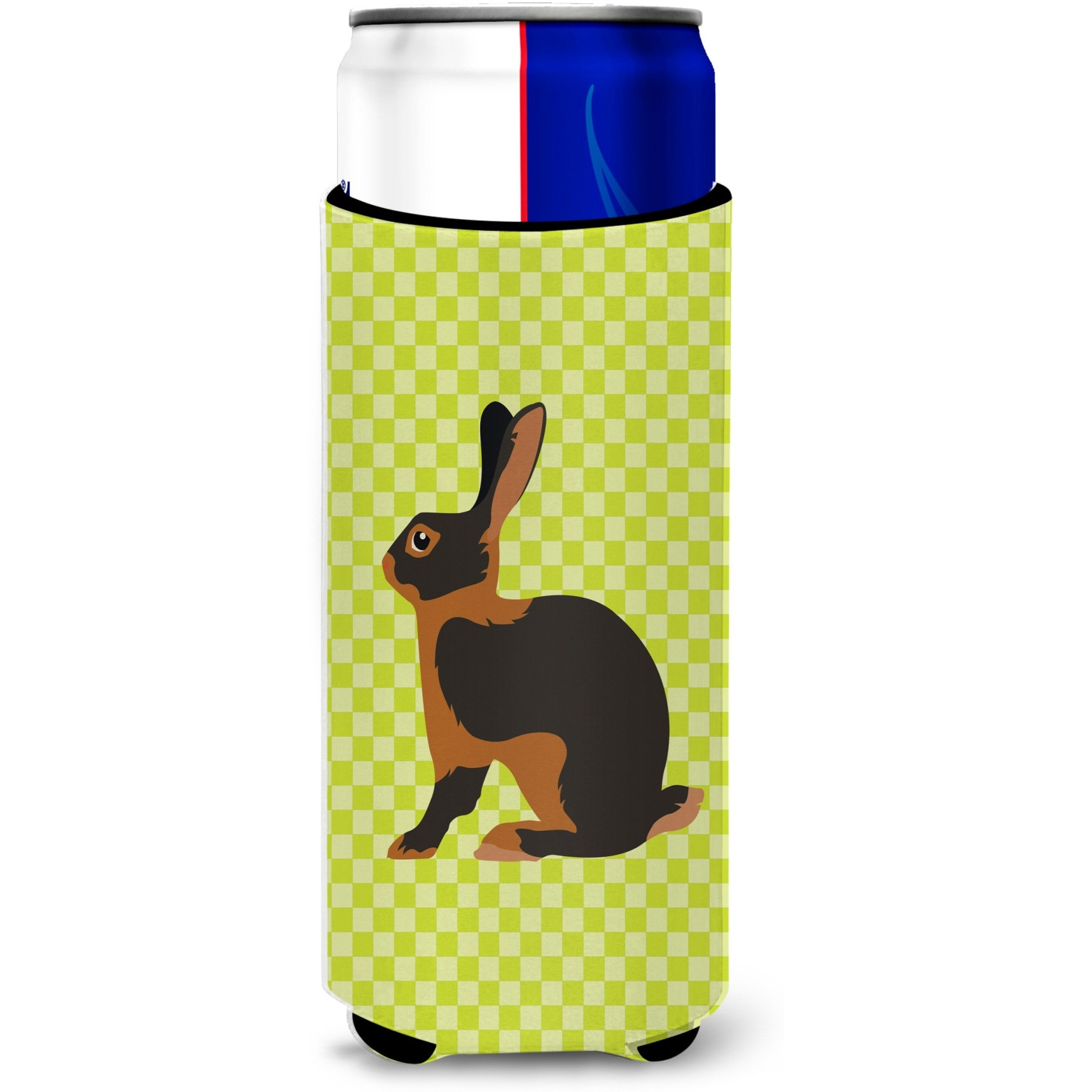 &quotCaroline's Treasures Tan Rabbit Green Decorative Can Hugger, Slim, Multicolor"
