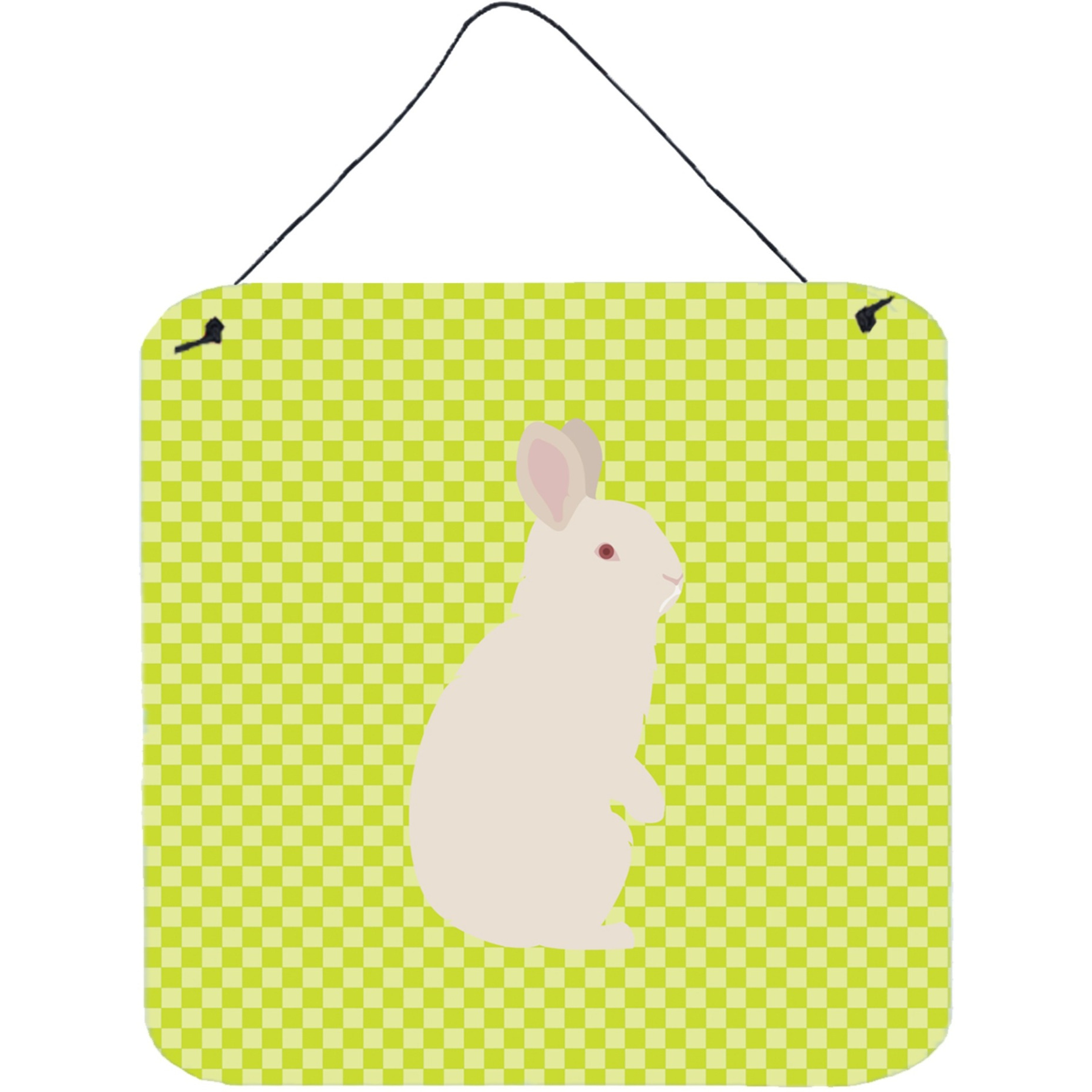 &quotCaroline's Treasures Green New Zealand White Rabbit Metal Print, 6hx6w"