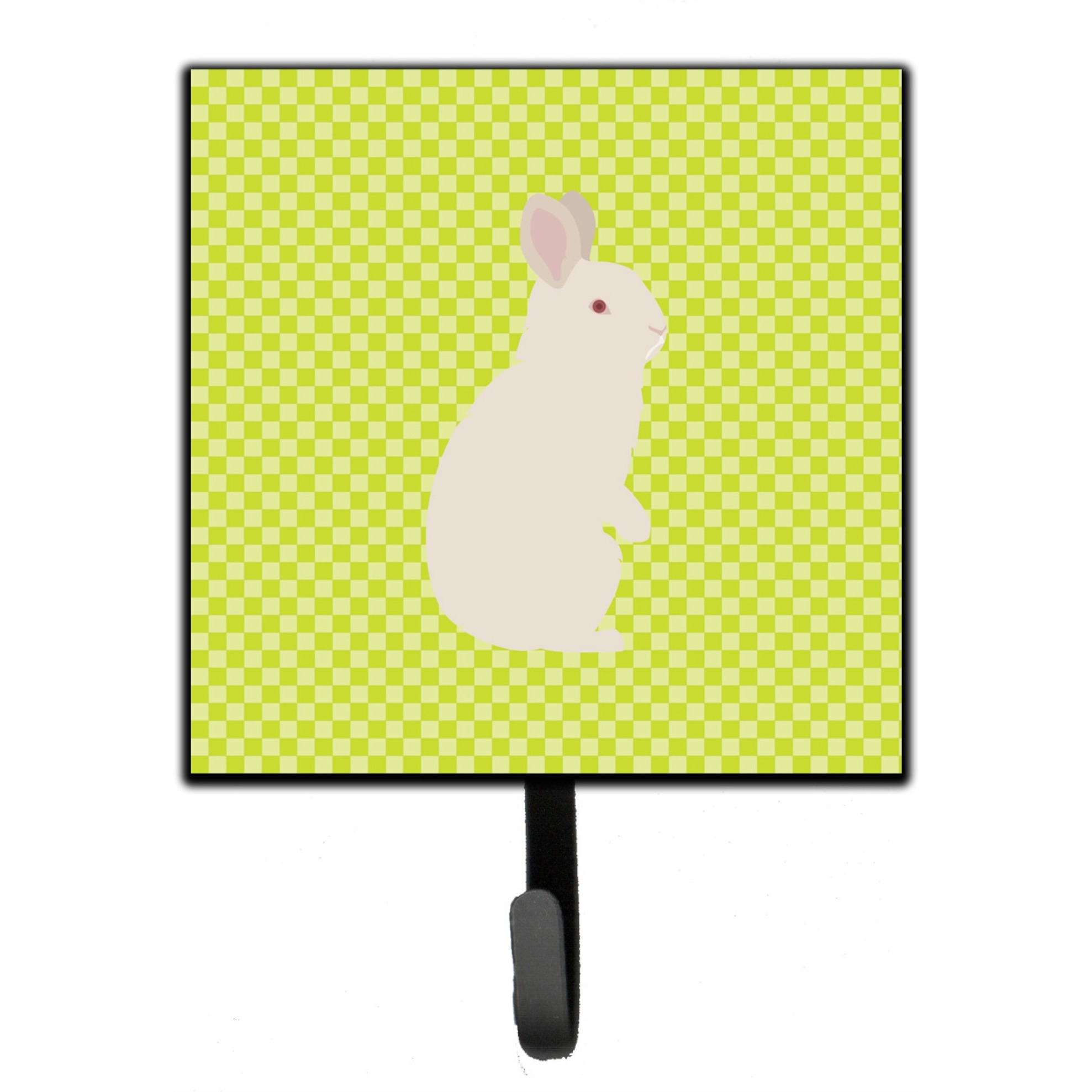 &quotCaroline's Treasures New Zealand White Rabbit Green Wall Hook, Small, Multicolor"