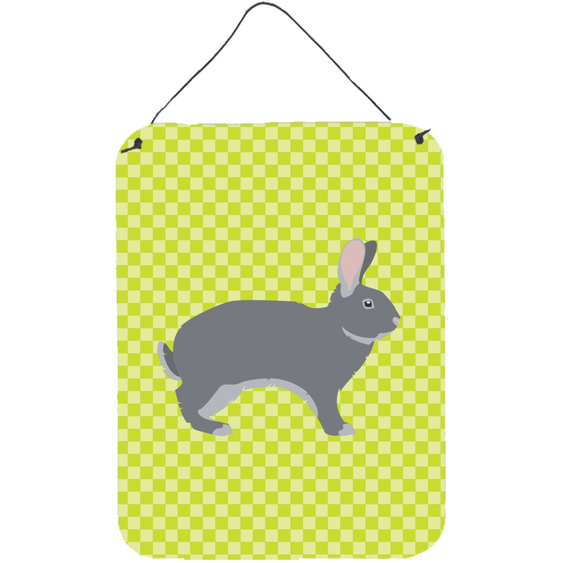 &quotCaroline's Treasures Giant Chinchilla Rabbit Green Metal Print, 16hx12w, Multicolor"