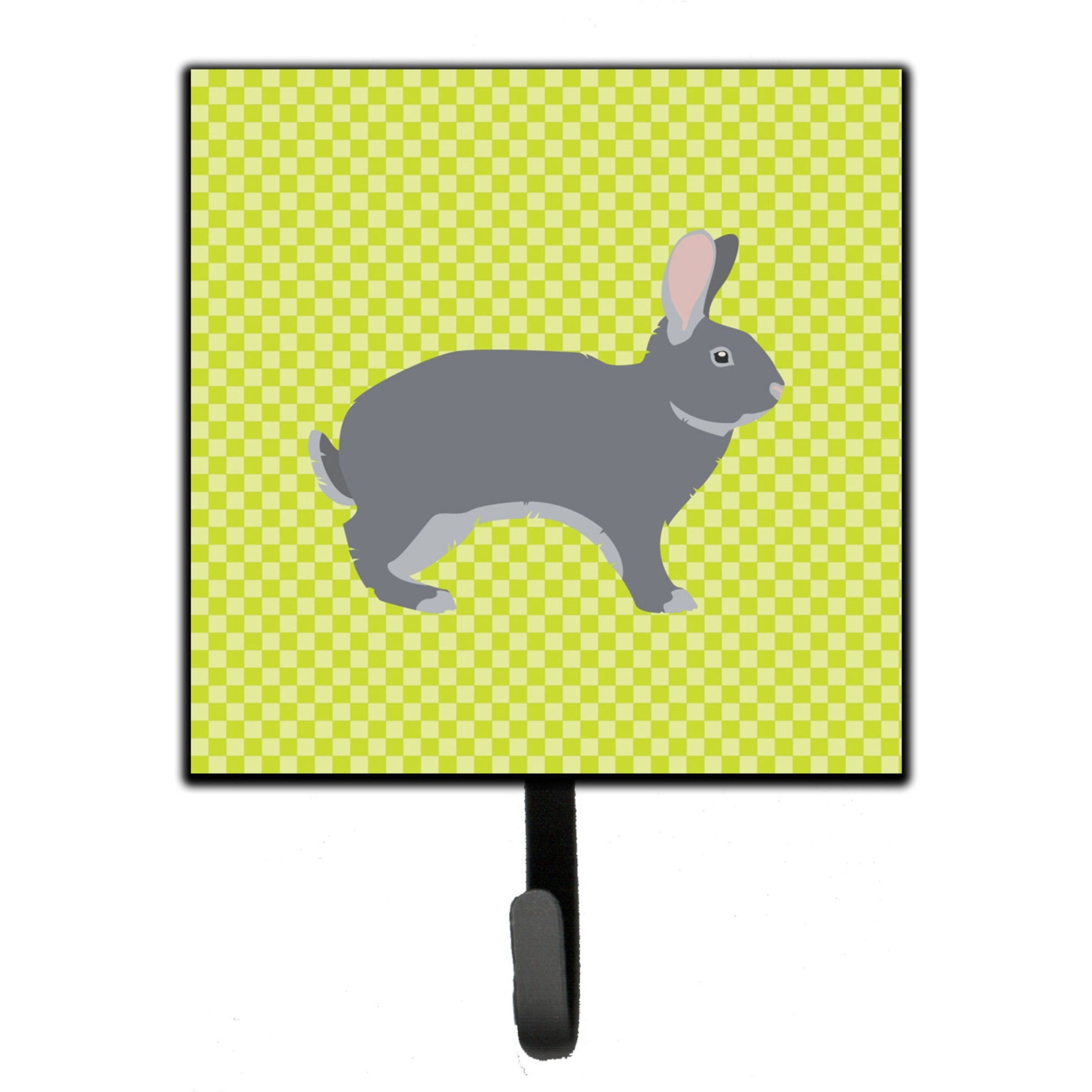 &quotCaroline's Treasures Giant Chinchilla Rabbit Green Wall Hook, Small, Multicolor"