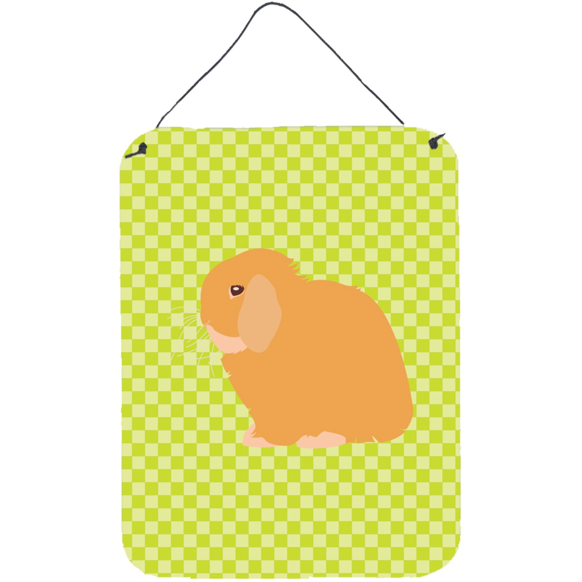 &quotCaroline's Treasures Holland Lop Rabbit Green Metal Print, 16hx12w, Multicolor"
