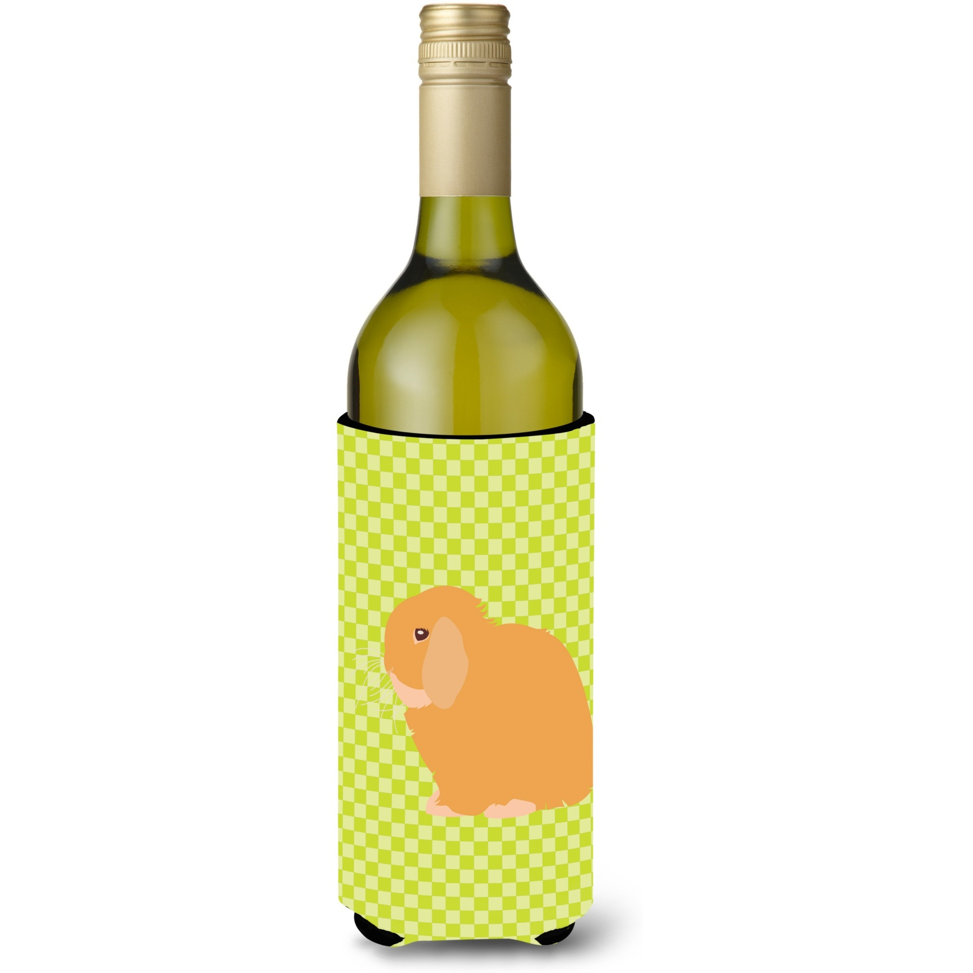 &quotCaroline's Treasures Holland Lop Rabbit Green Decorative Bottle Hugger, 750 ml, Multicolor"