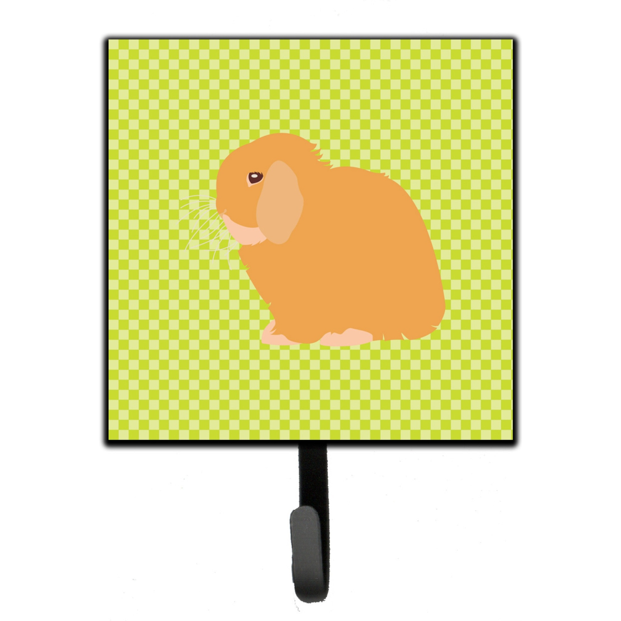 &quotCaroline's Treasures Holland Lop Rabbit Green Wall Hook, Small, Multicolor"