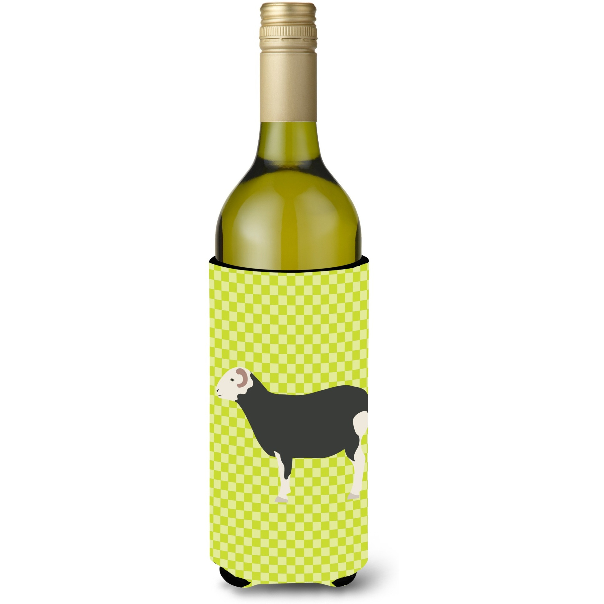 &quotCaroline's Treasures Herwick Sheep Green Decorative Bottle Hugger, 750 ml, Multicolor"