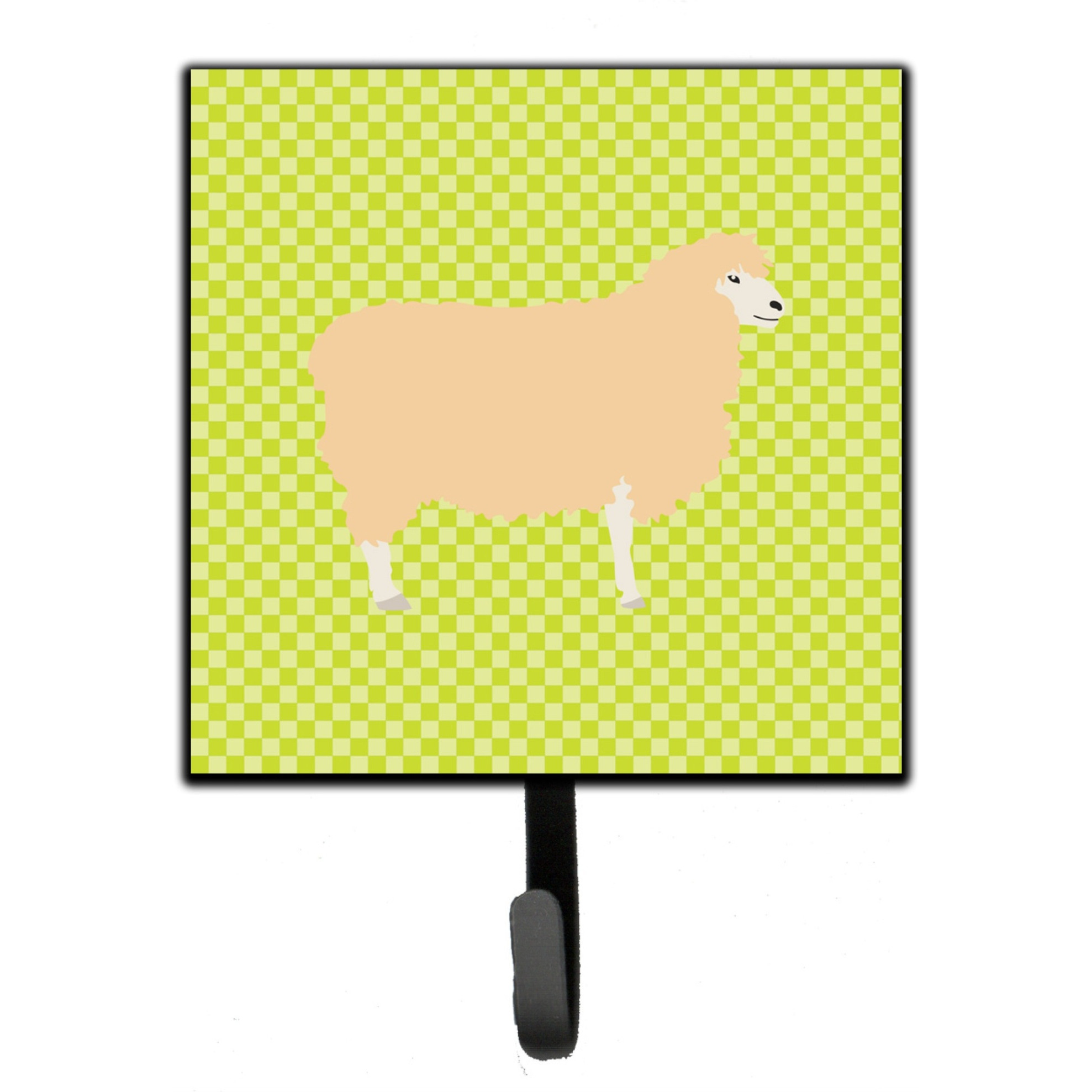 &quotCaroline's Treasures English Leicester Longwool Sheep Green Wall Hook, Small, Multicolor"