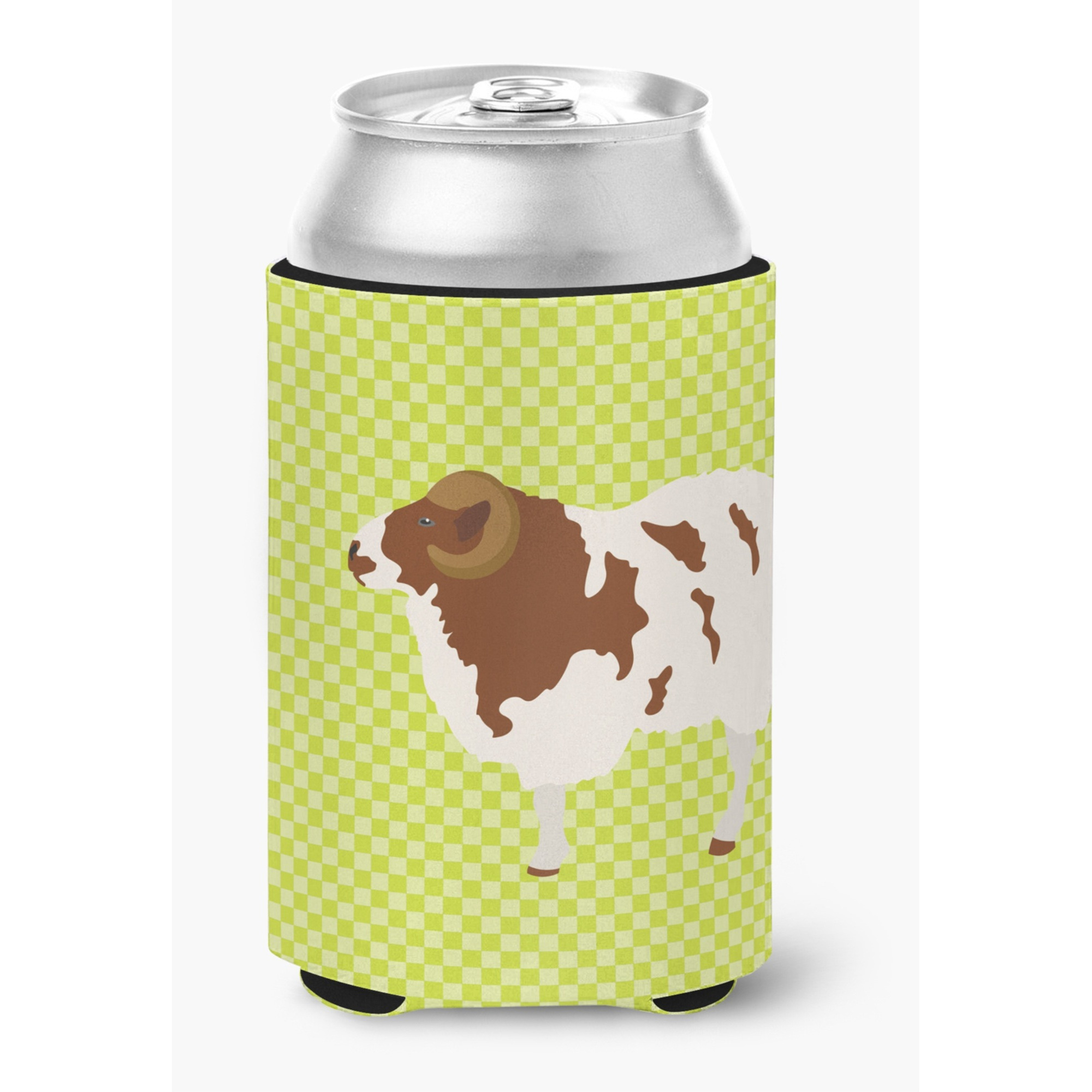 &quotCaroline's Treasures Jacob Sheep Green Decorative Can Hugger, Multicolor"