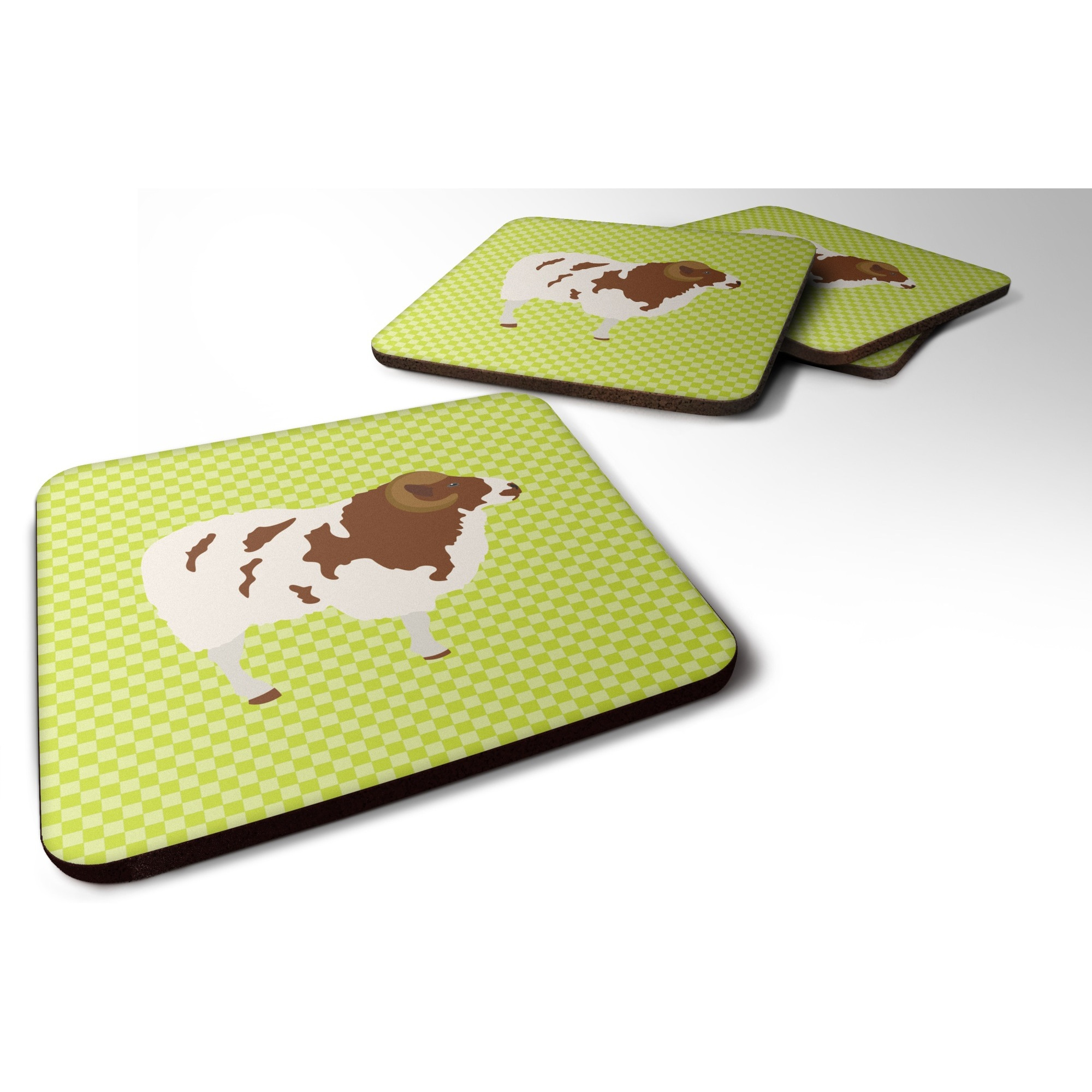 &quotCaroline's Treasures Jacob Sheep Green Decorative coasters, 3.5, Multicolor"