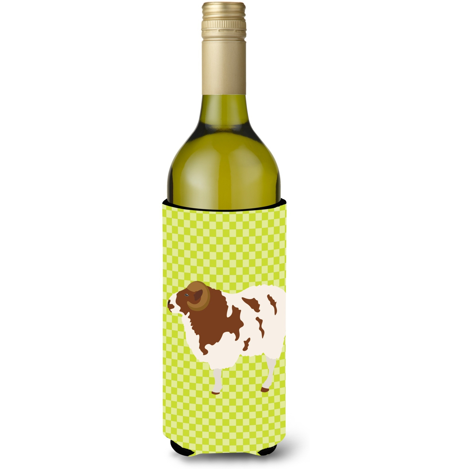 &quotCaroline's Treasures Jacob Sheep Green Decorative Bottle Hugger, 750 ml, Multicolor"