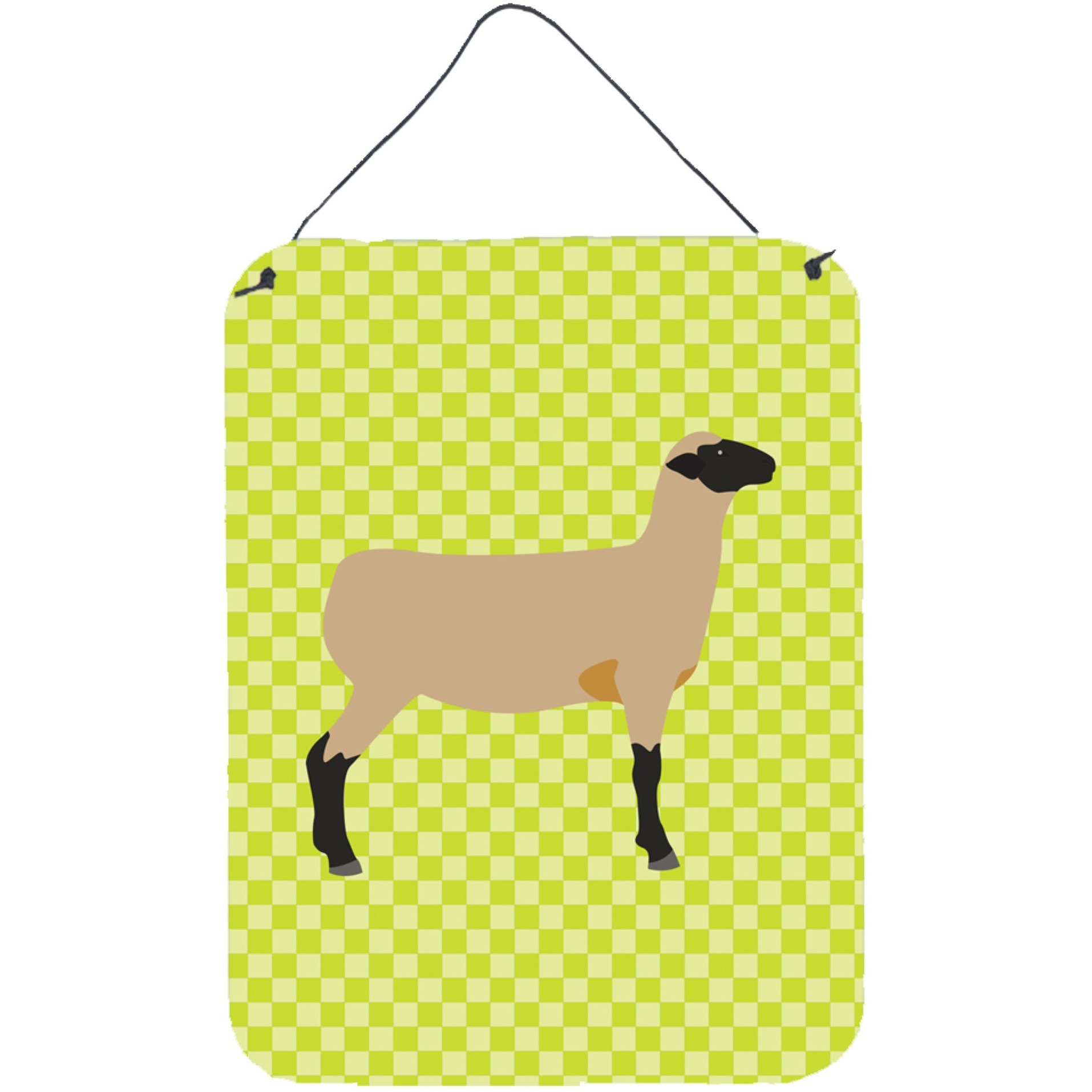 &quotCaroline's Treasures Hampshire Down Sheep Green Metal Print, 16hx12w, Multicolor"
