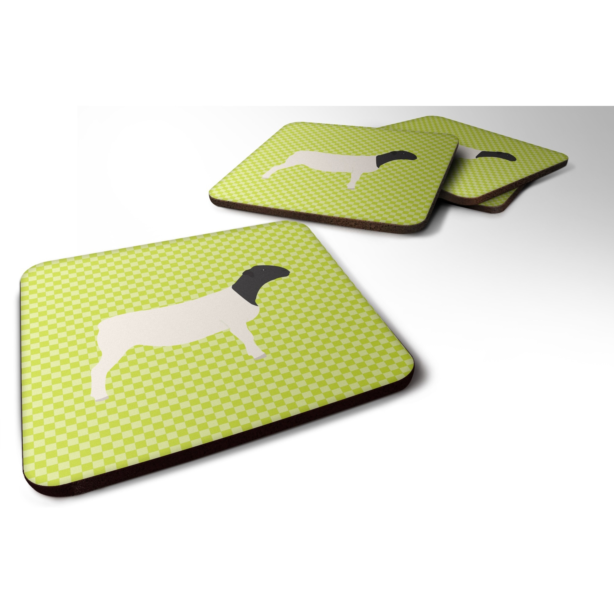 &quotCaroline's Treasures Dorper Sheep Green Decorative coasters, 3.5, Multicolor"