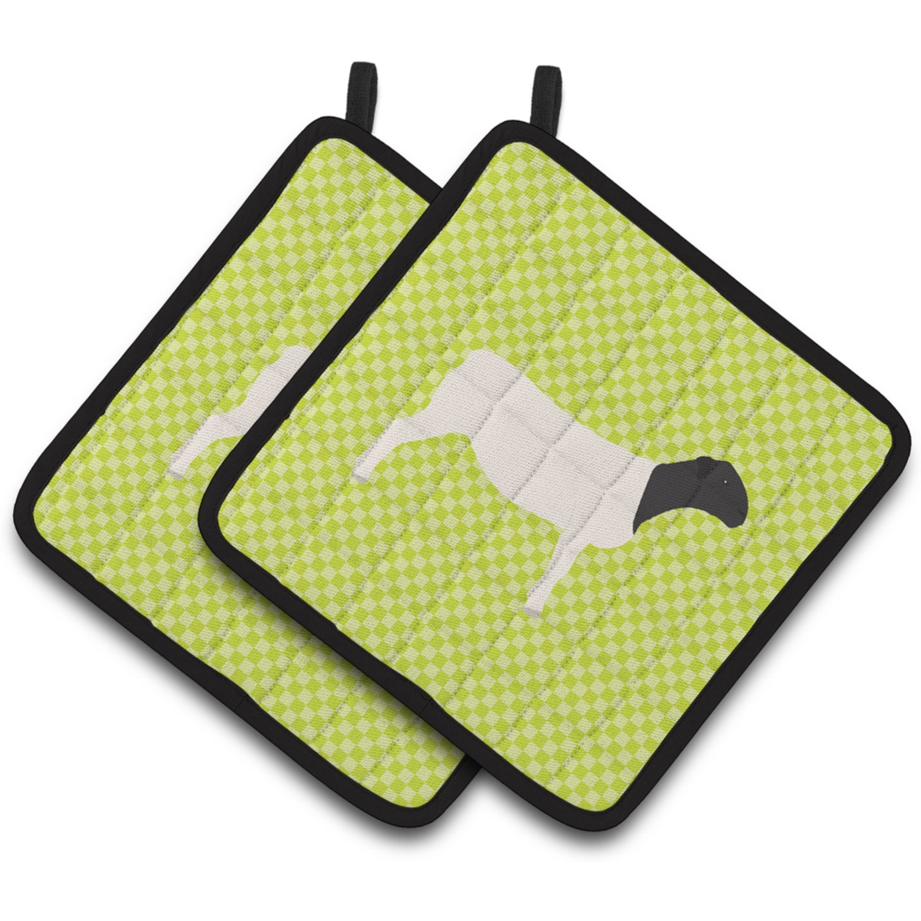 &quotCaroline's Treasures Dorper Sheep Green Decorated Pot Holder, 7.5"" x 7.5"""