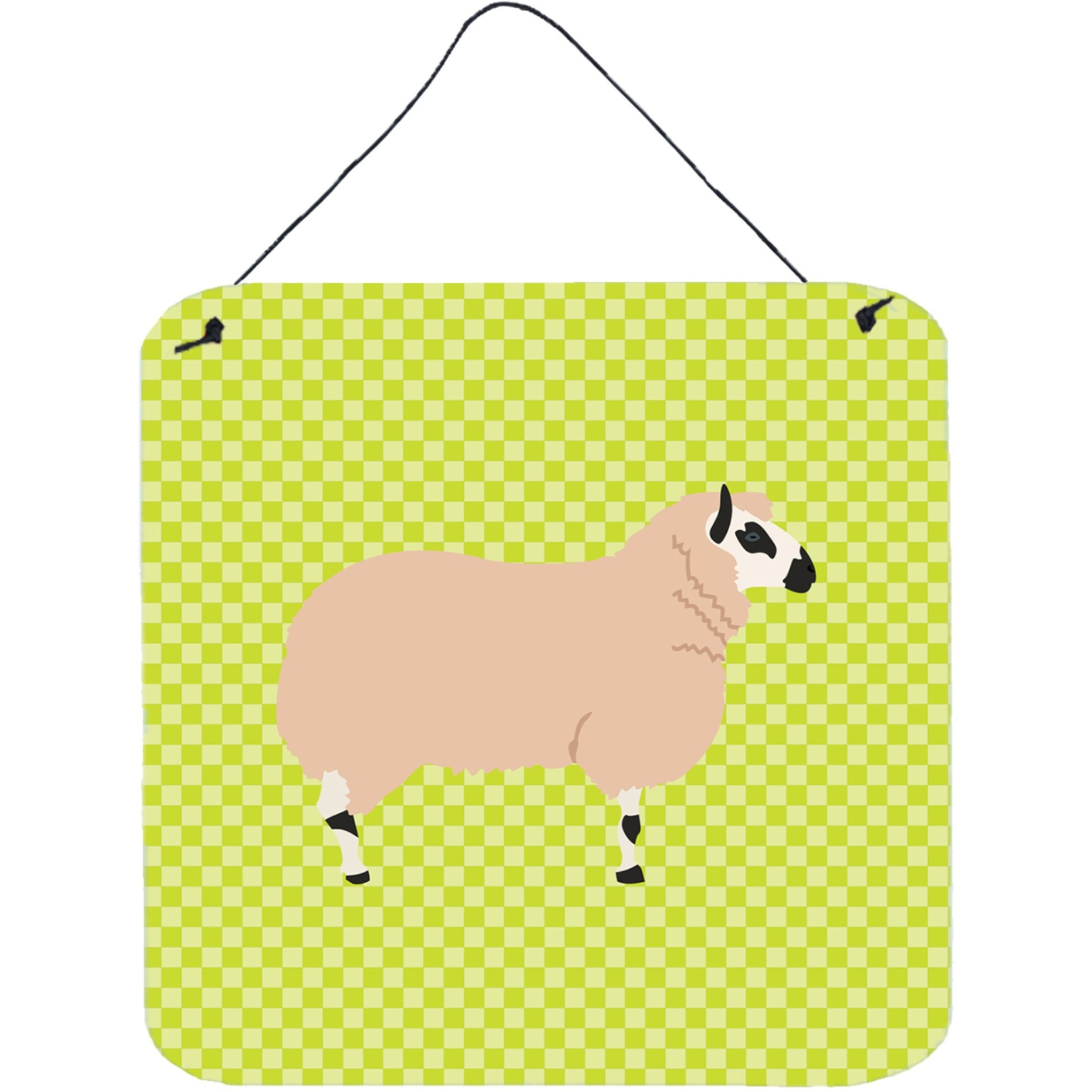 &quotCaroline's Treasures Green Kerry Hill Sheep Metal Print, 6"" H x 6"" W"