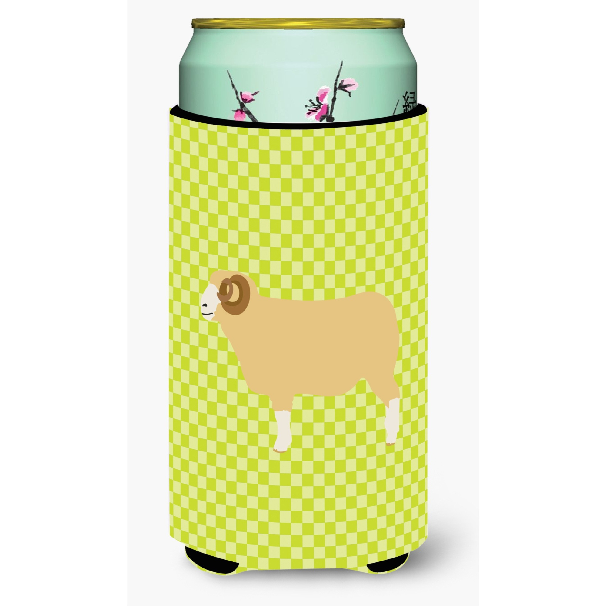 &quotCaroline's Treasures Horned Dorset Sheep Green Decorative Can Hugger, Tall Boy, Multicolor"