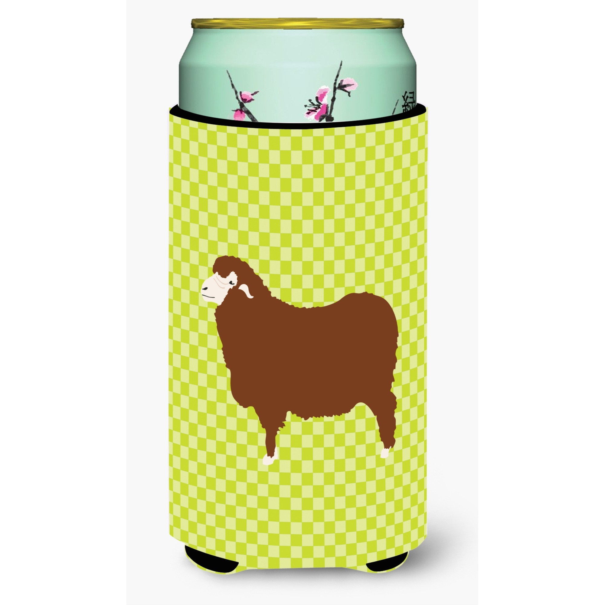 &quotCaroline's Treasures Merino Sheep Green Decorative Can Hugger, Tall Boy, Multicolor"