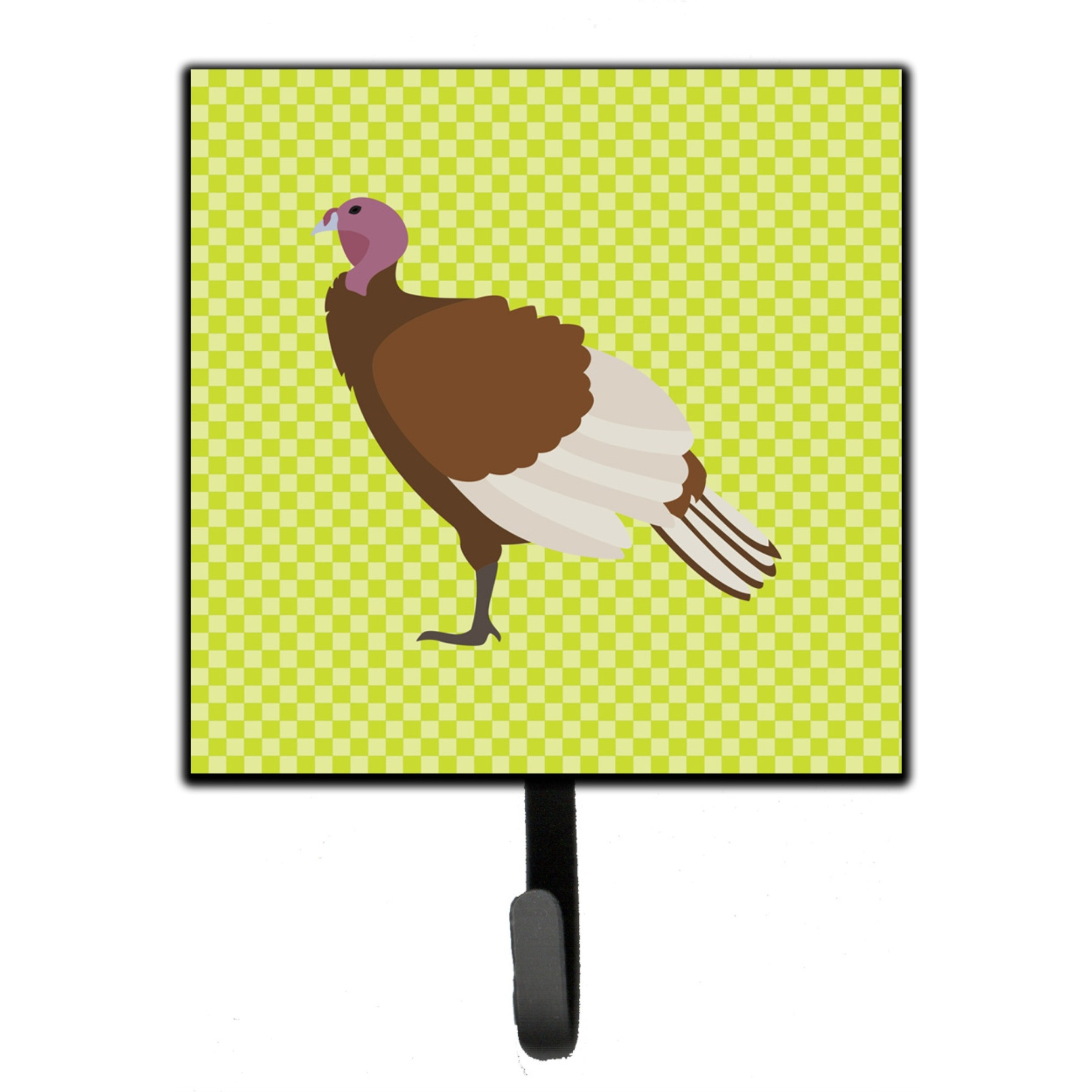 &quotCaroline's Treasures Bourbon Red Turkey Hen Green Wall Hook, Small, Multicolor"