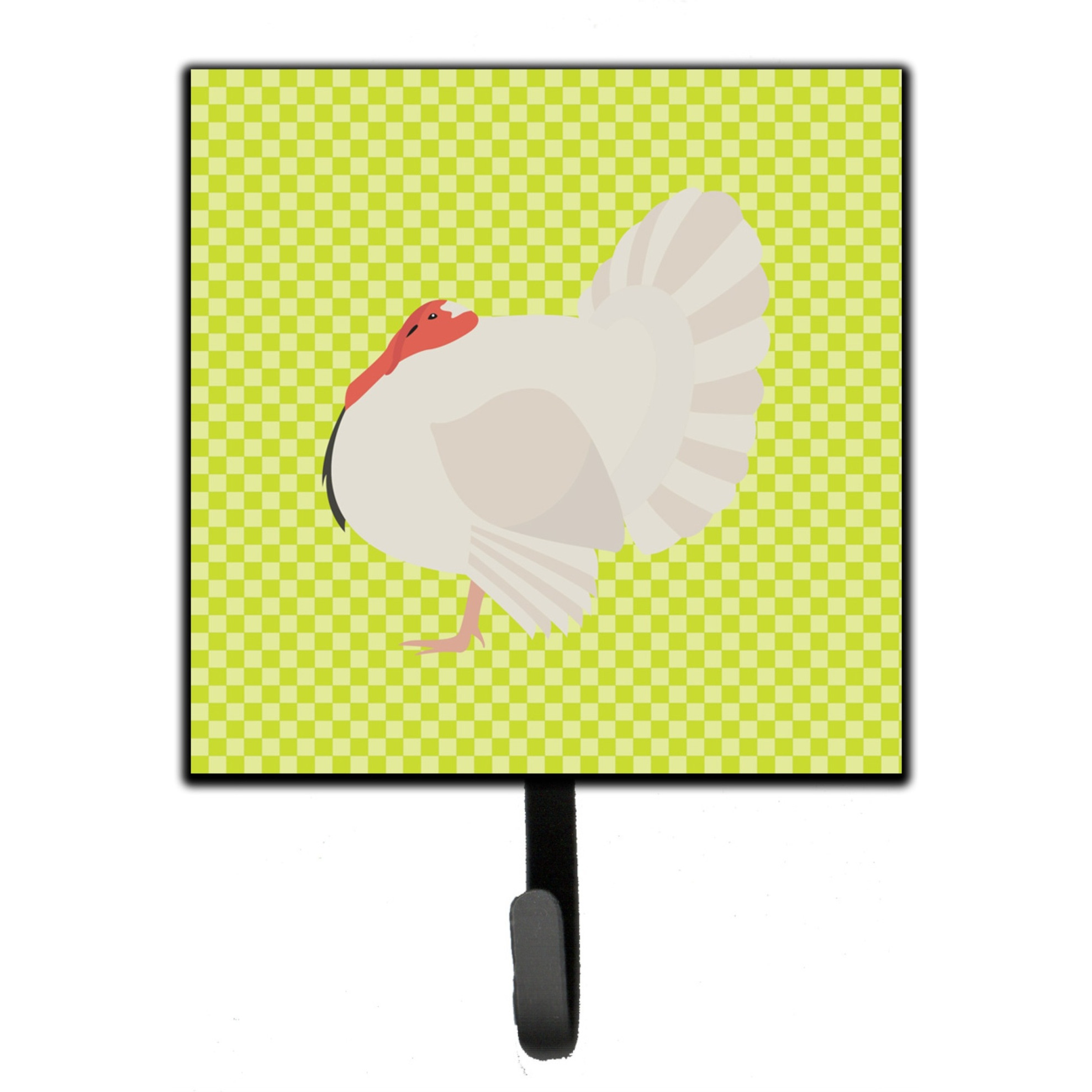 &quotCaroline's Treasures White Holland Turkey Green Wall Hook, Small, Multicolor"