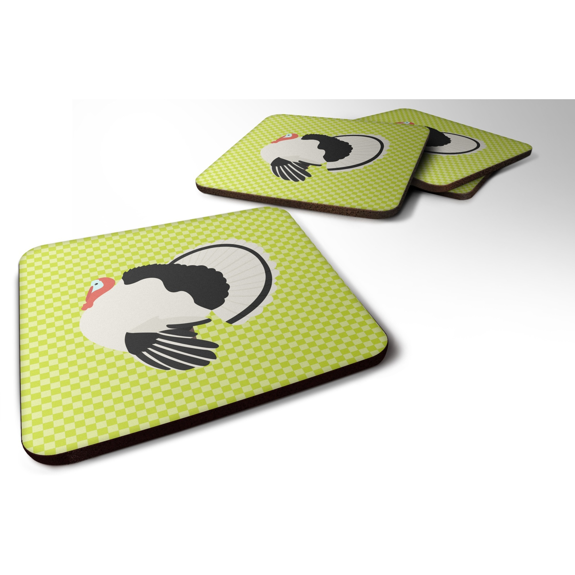 &quotCaroline's Treasures Royal Palm Turkey Green Decorative coasters, 3.5, Multicolor"