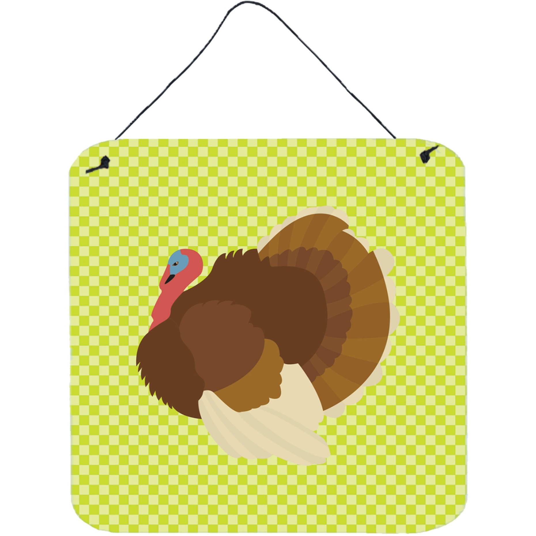 &quotCaroline's Treasures Green French Turkey Dindon Metal Print, 6hx6w"