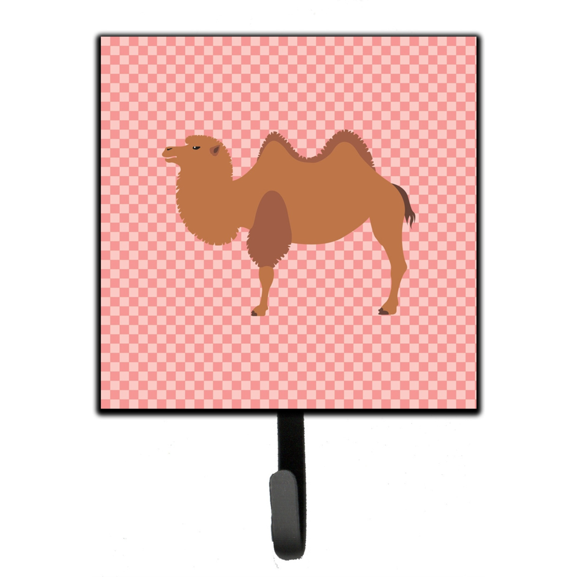 &quotCaroline's Treasures Bactrian Camel Pink Check Wall Hook, Small, Multicolor"