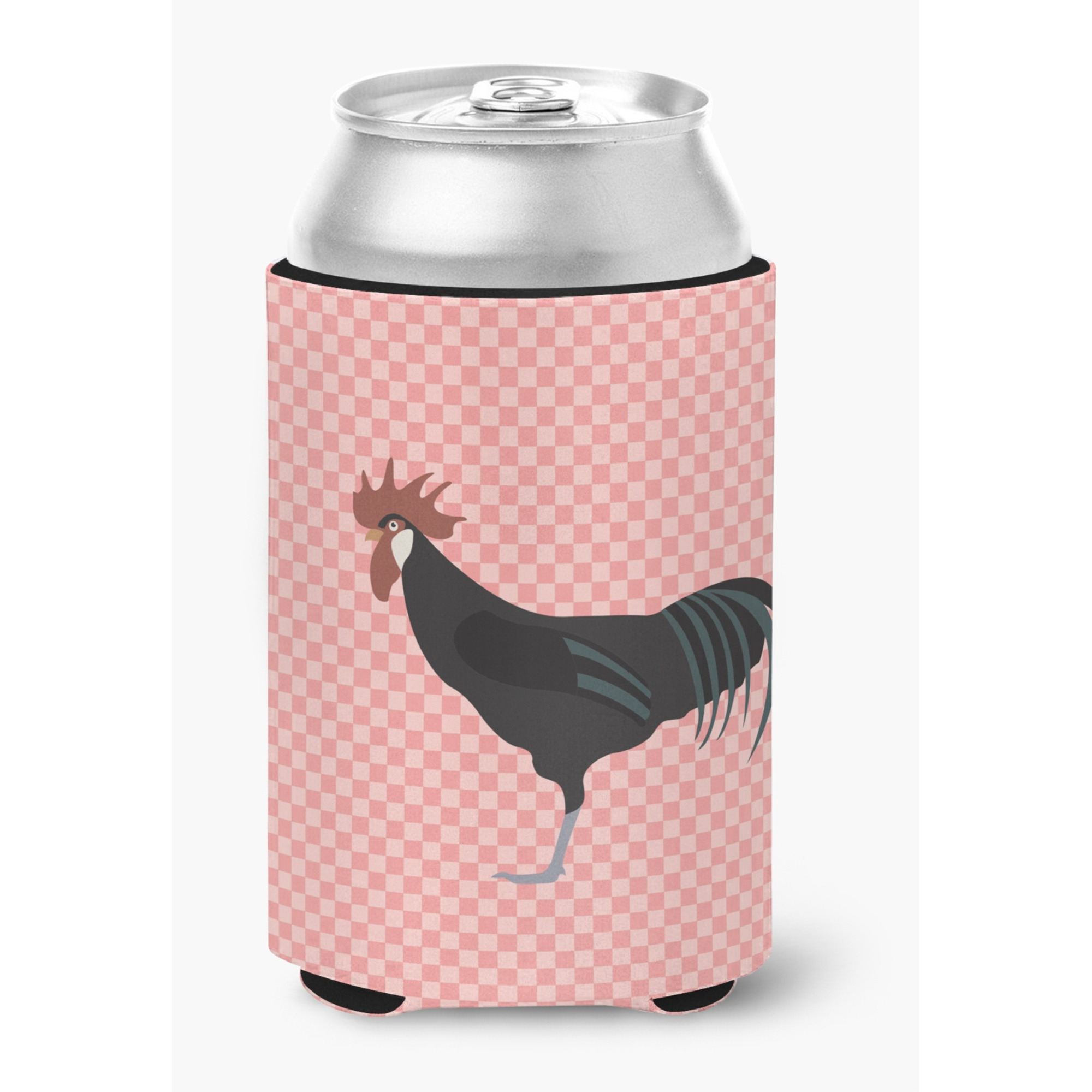 &quotCaroline's Treasures Minorca Ctalalan Chicken Pink Check Decorative Can Hugger, Multicolor"