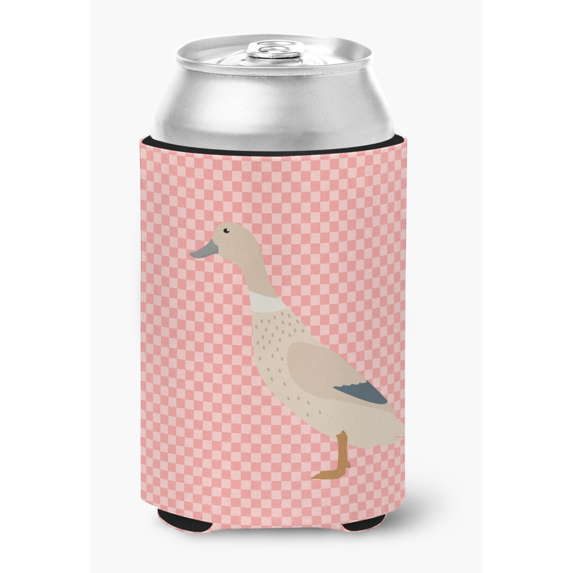 &quotCaroline's Treasures West Harlequin Duck Pink Check Decorative Can Hugger, Multicolor"
