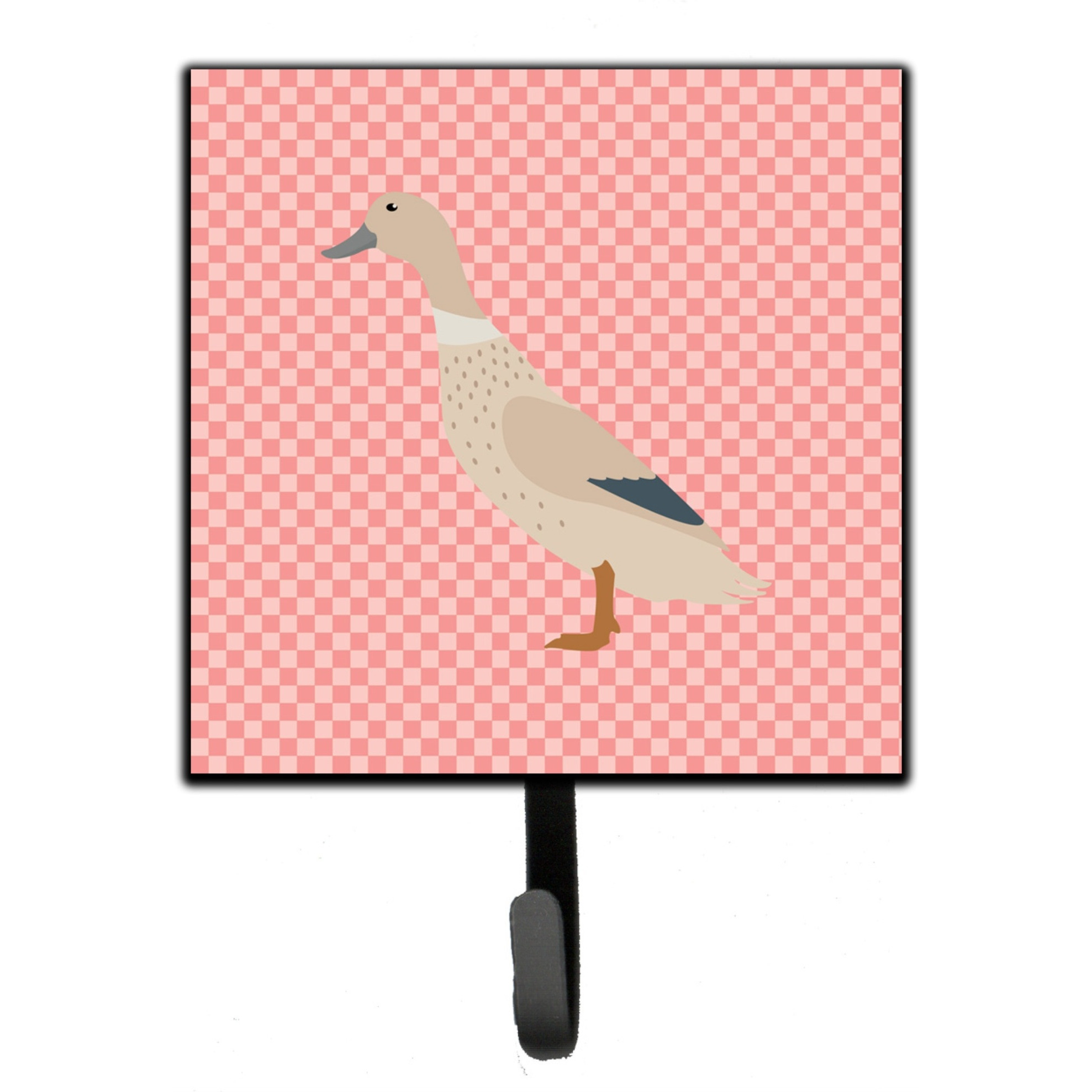 &quotCaroline's Treasures West Harlequin Duck Pink Check Wall Hook, Small, Multicolor"