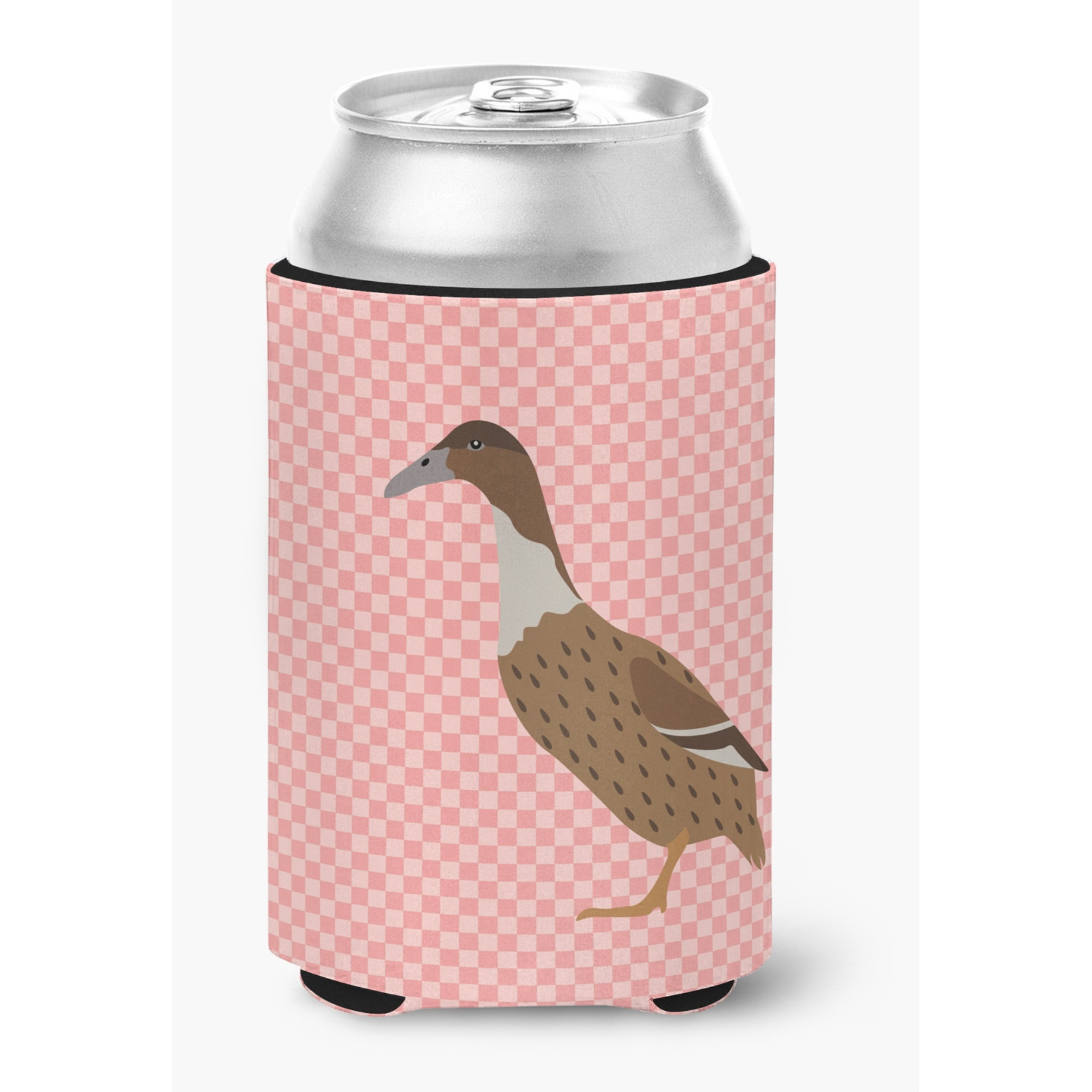 &quotCaroline's Treasures Dutch Hook Bill Duck Pink Check Decorative Can Hugger, Multicolor"
