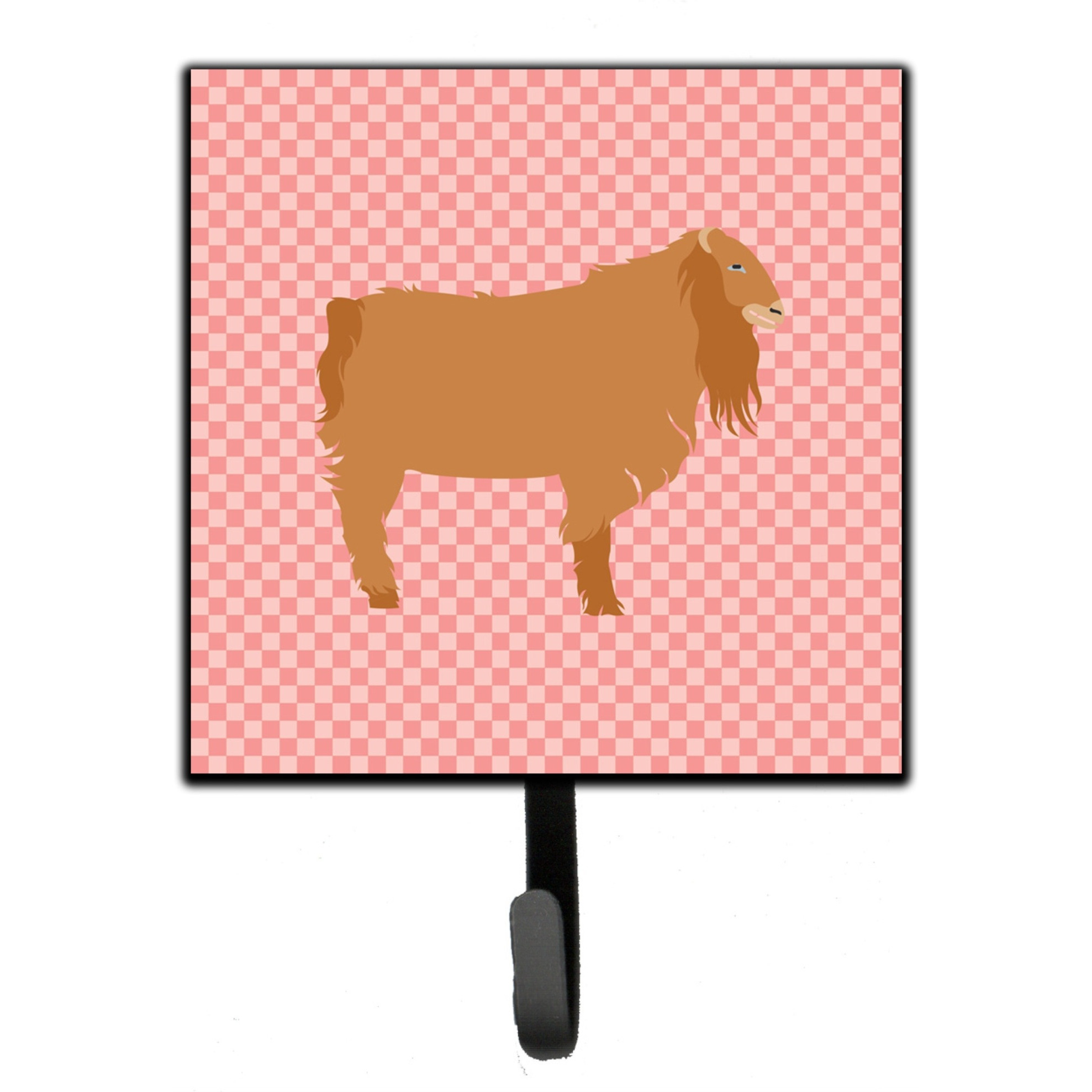 &quotCaroline's Treasures American Lamancha Goat Pink Check Wall Hook, Small, Multicolor"