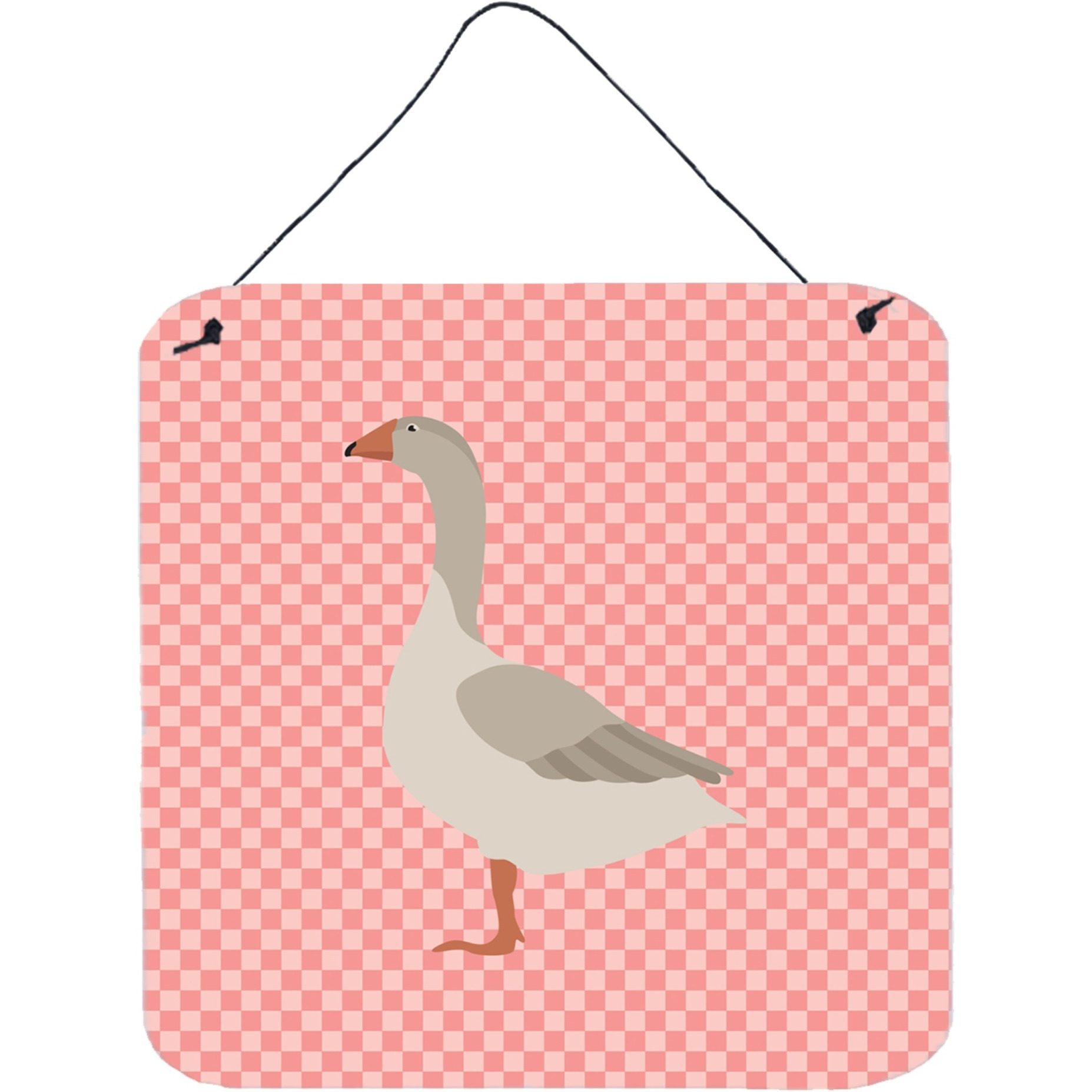 &quotCaroline's Treasures Pink Steinbacher Goose Check Metal Print, 6"" H x 6"" W"