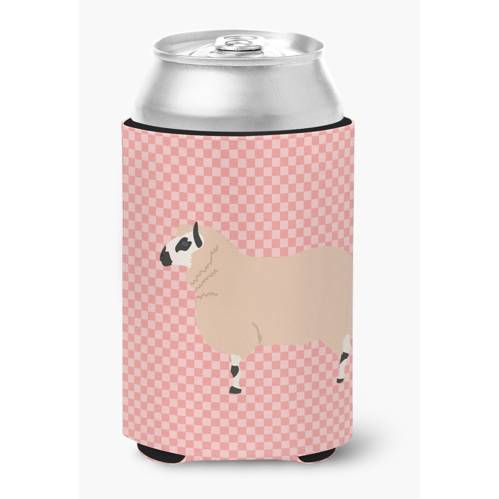 &quotCaroline's Treasures Kerry Hill Sheep Pink Check Decorative Can Hugger, Multicolor"