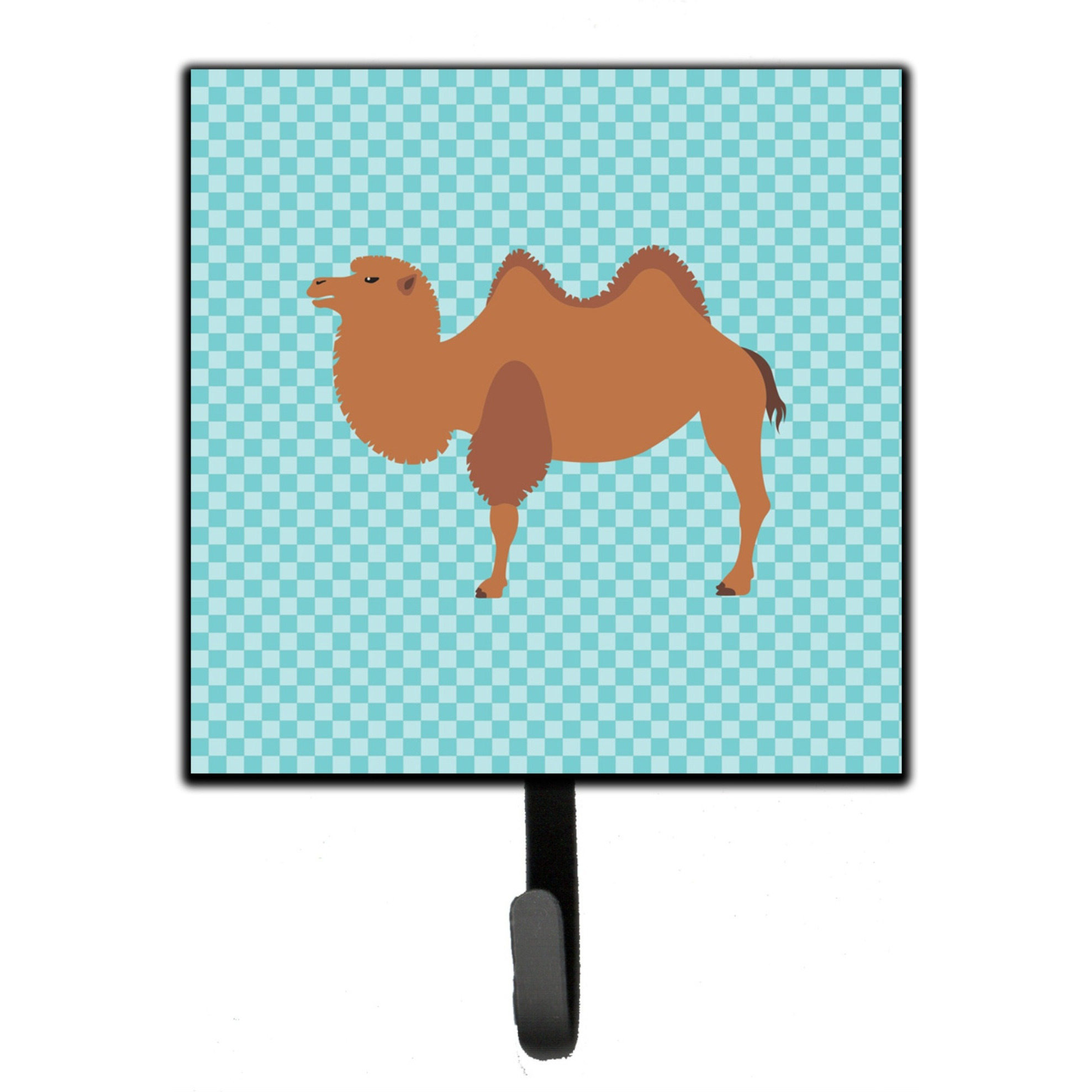&quotCaroline's Treasures Bactrian Camel Blue Check Wall Hook, Small, Multicolor"