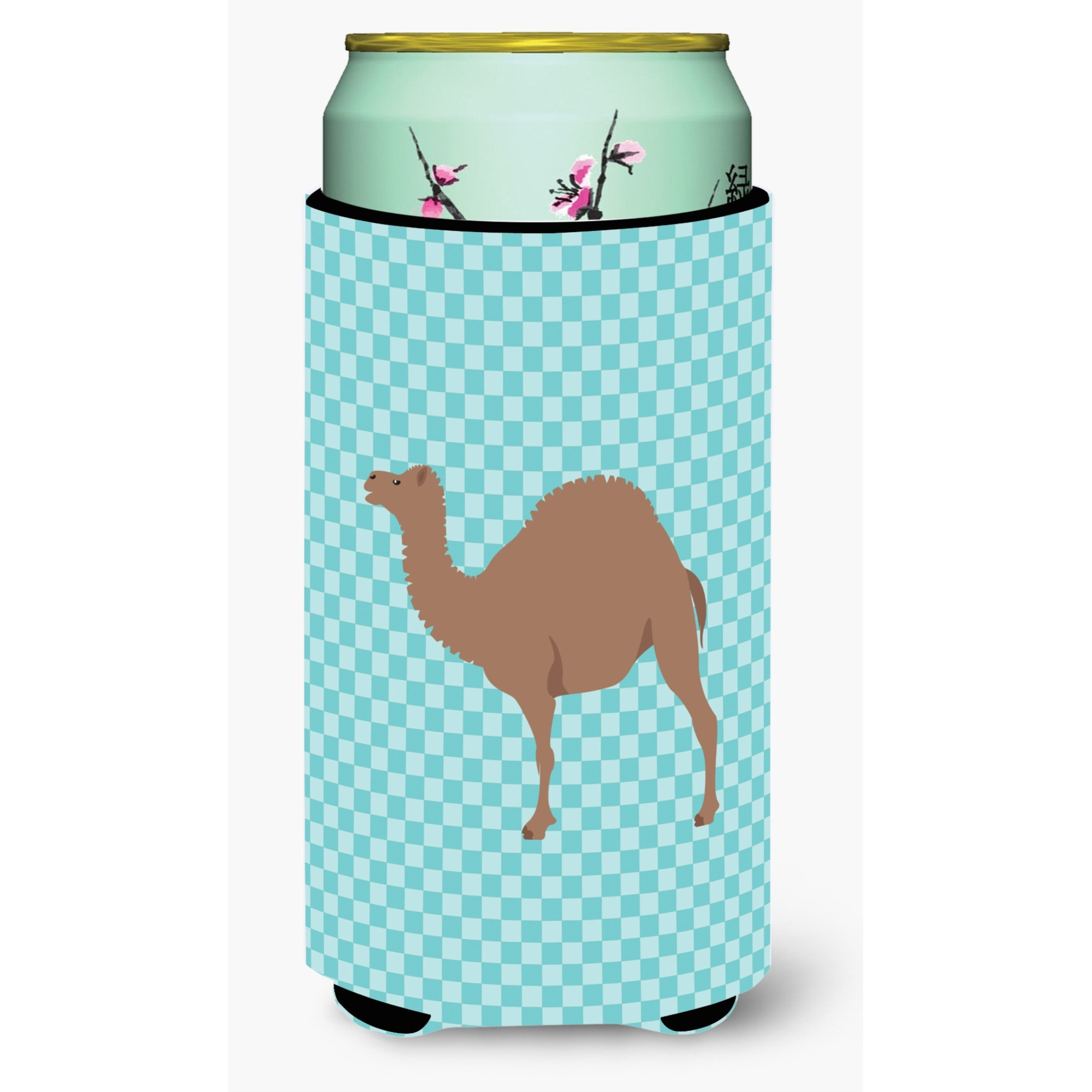 &quotCaroline's Treasures F1 Hybrid Camel Blue Check Decorative Can Hugger, Tall Boy, Multicolor"