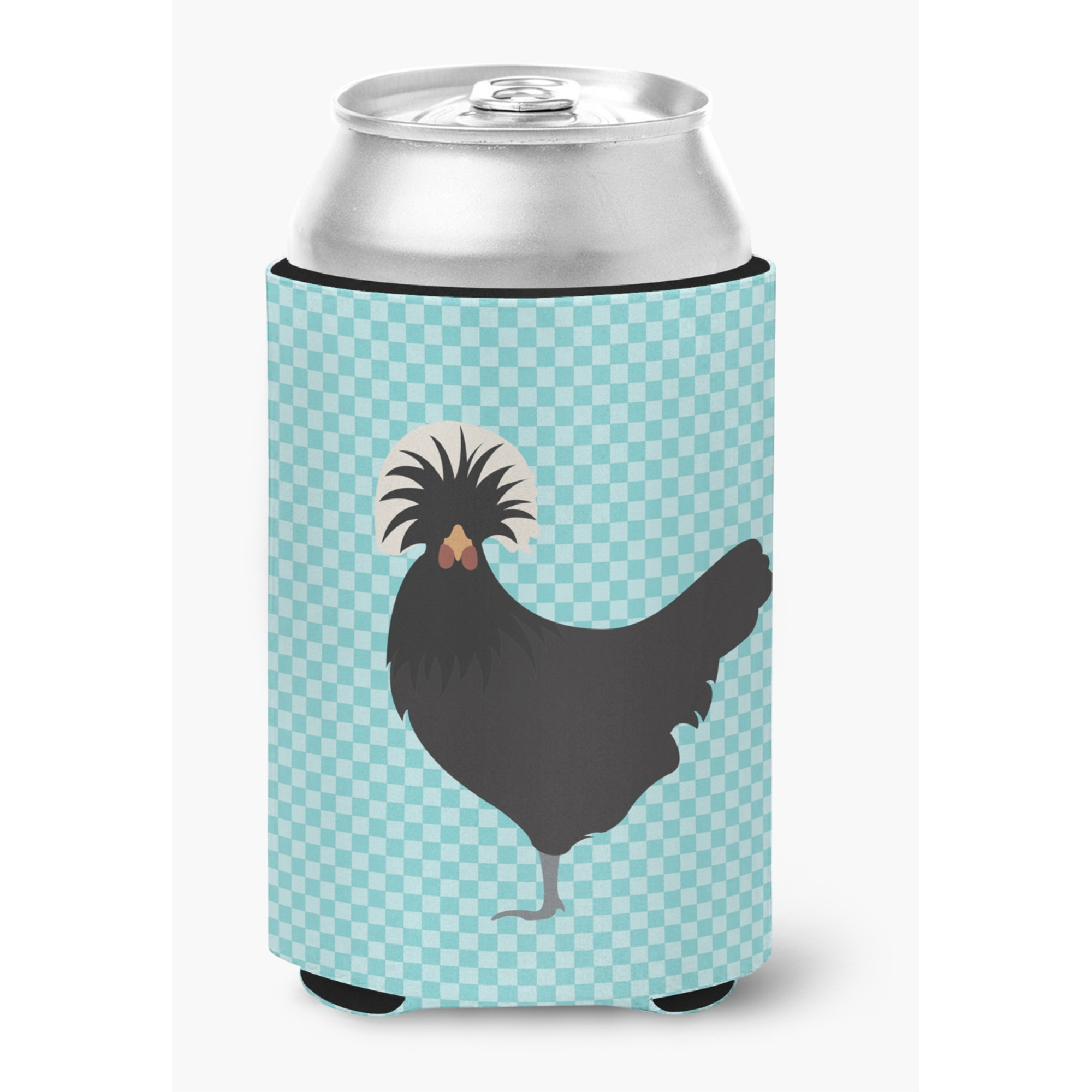 &quotCaroline's Treasures Polish Poland Chicken Blue Check Decorative Can Hugger, Multicolor"