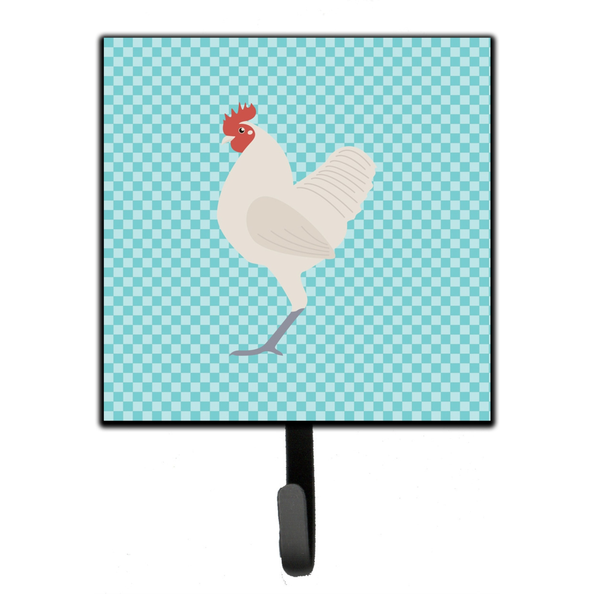 &quotCaroline's Treasures German Langshan Chicken Blue Check Wall Hook, Small, Multicolor"