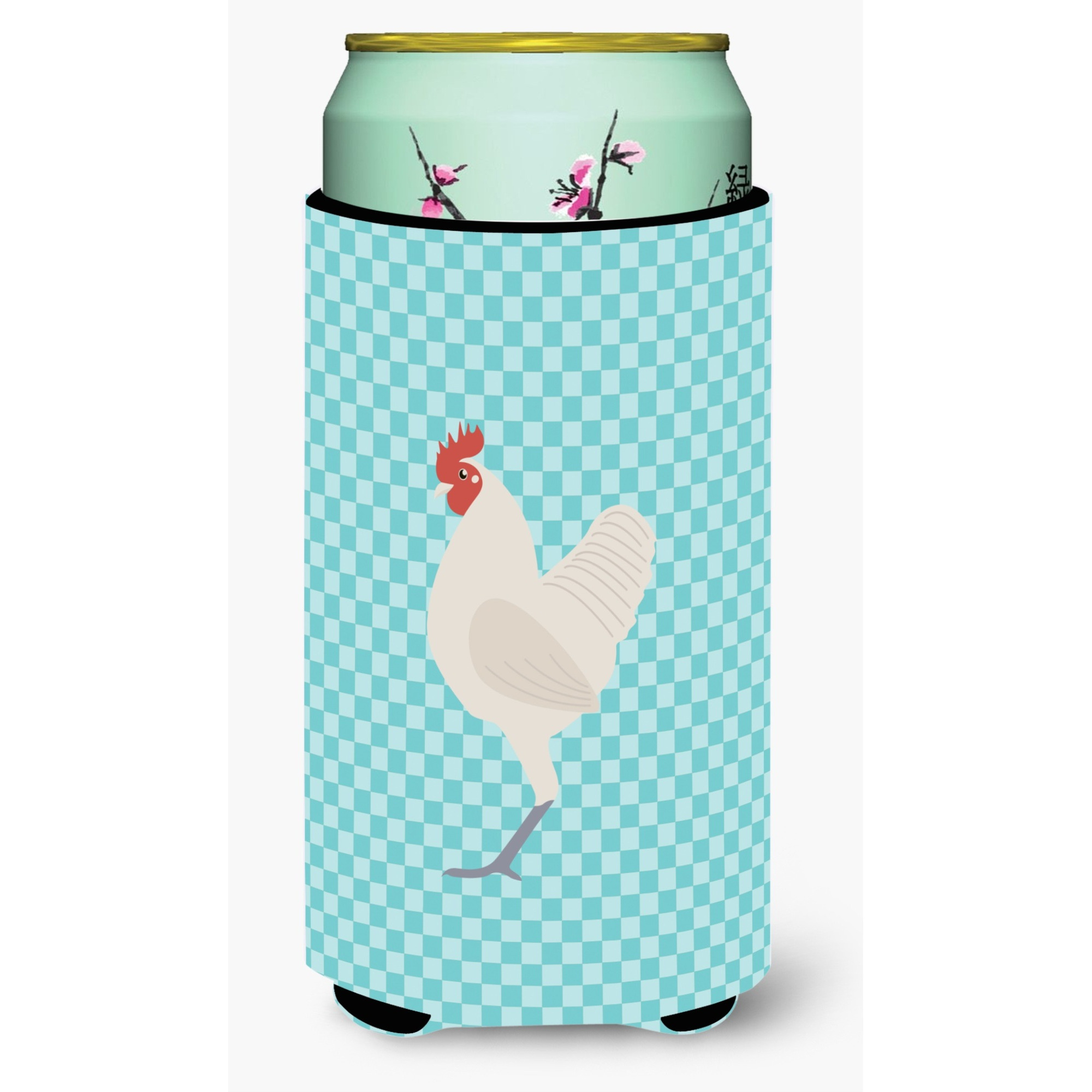 &quotCaroline's Treasures German Langshan Chicken Blue Check Decorative Can Hugger, Tall Boy, Multicolor"