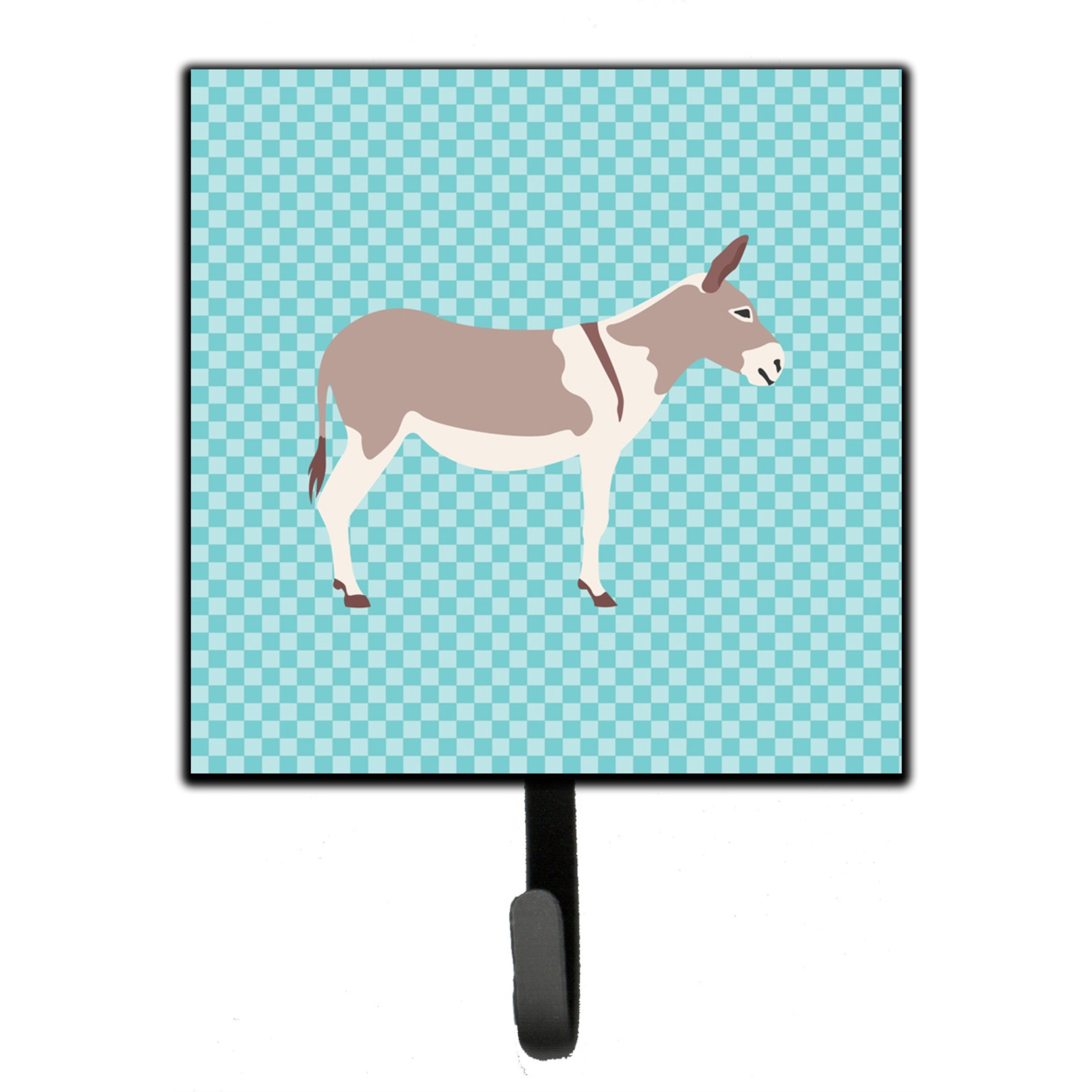 &quotCaroline's Treasures Australian Teamster Donkey Blue Check Wall Hook, Small, Multicolor"