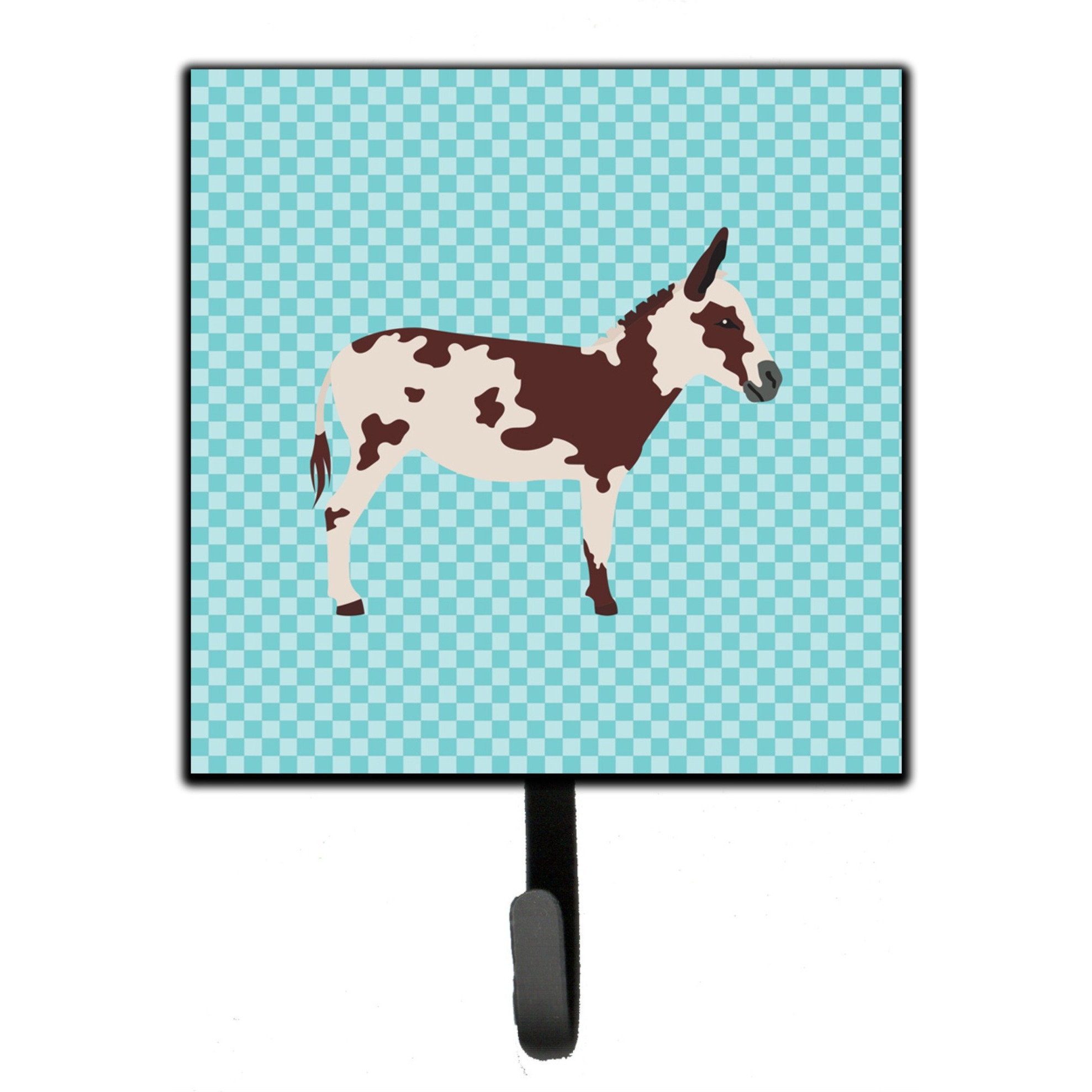 &quotCaroline's Treasures American Spotted Donkey Blue Check Wall Hook, Small, Multicolor"