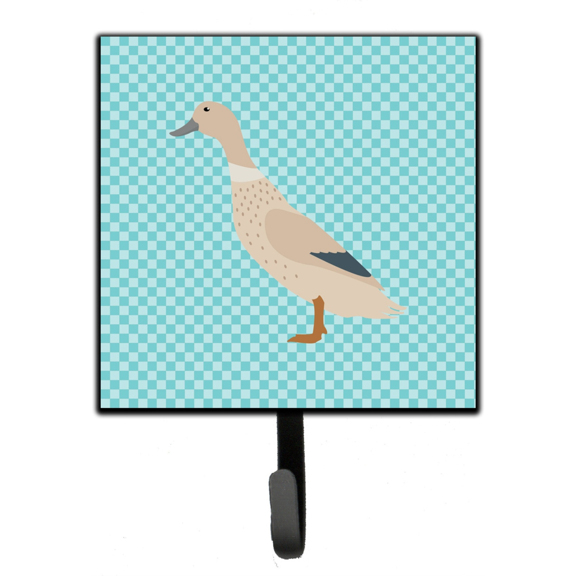 &quotCaroline's Treasures West Harlequin Duck Blue Check Wall Hook, Small, Multicolor"