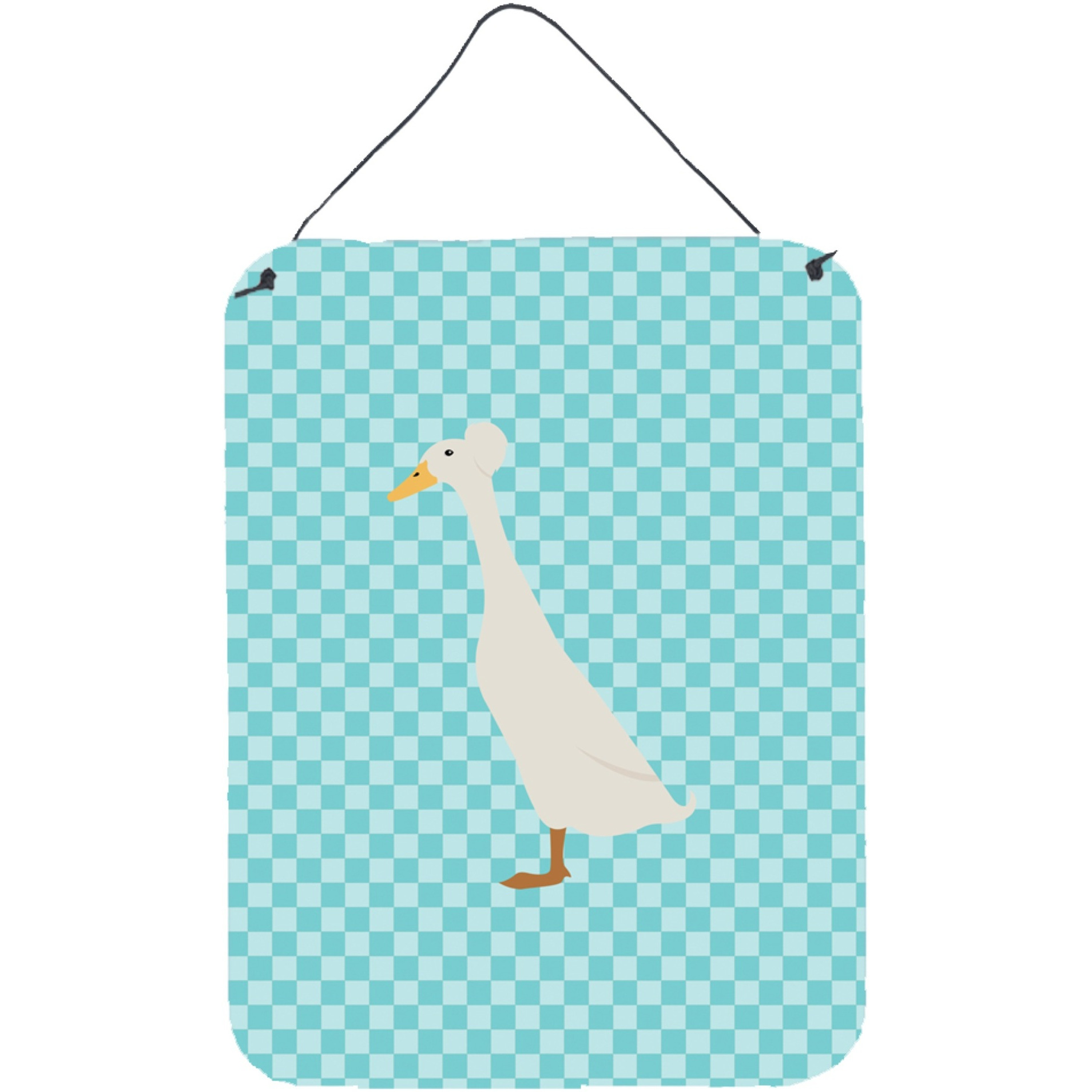 &quotCaroline's Treasures Bali Duck Blue Check Metal Print, 16hx12w, Multicolor"