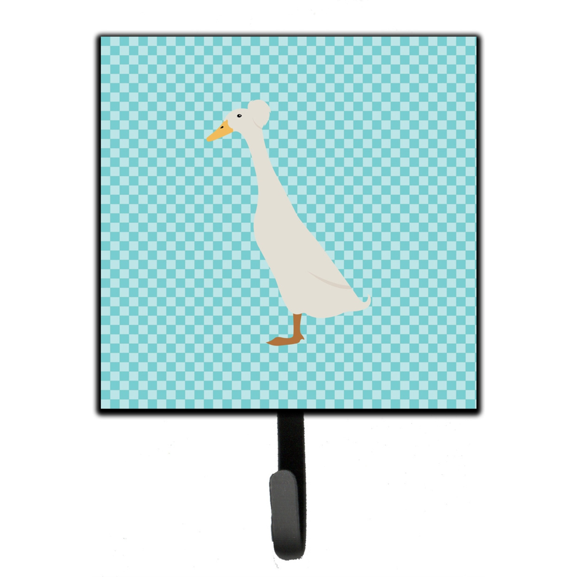 &quotCaroline's Treasures Bali Duck Blue Check Wall Hook, Small, Multicolor"