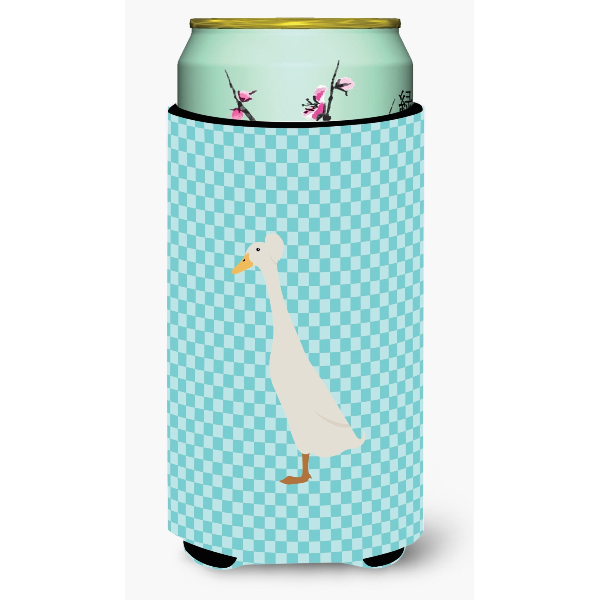 &quotCaroline's Treasures Bali Duck Blue Check Decorative Can Hugger, Tall Boy, Multicolor"